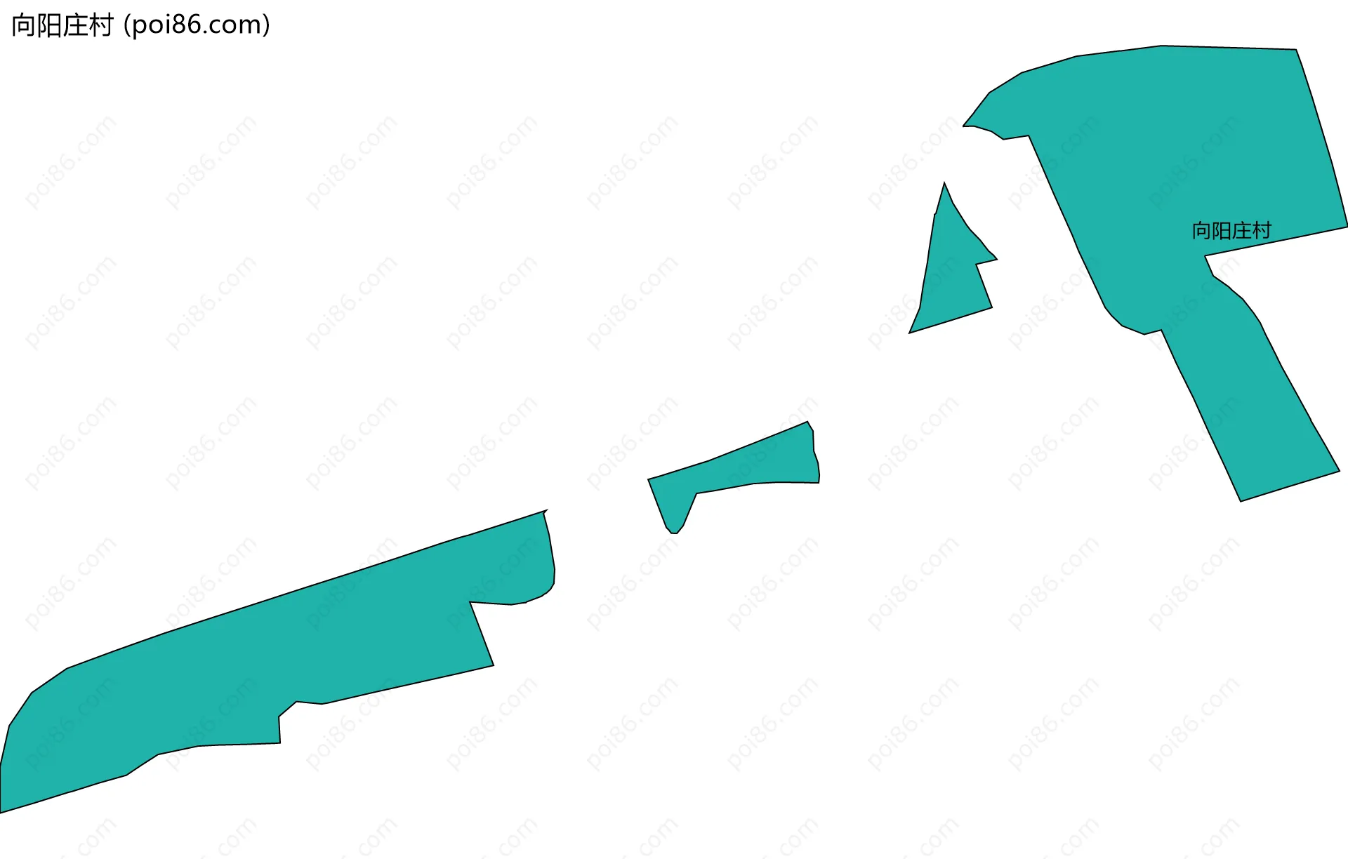 向阳庄村边界地图