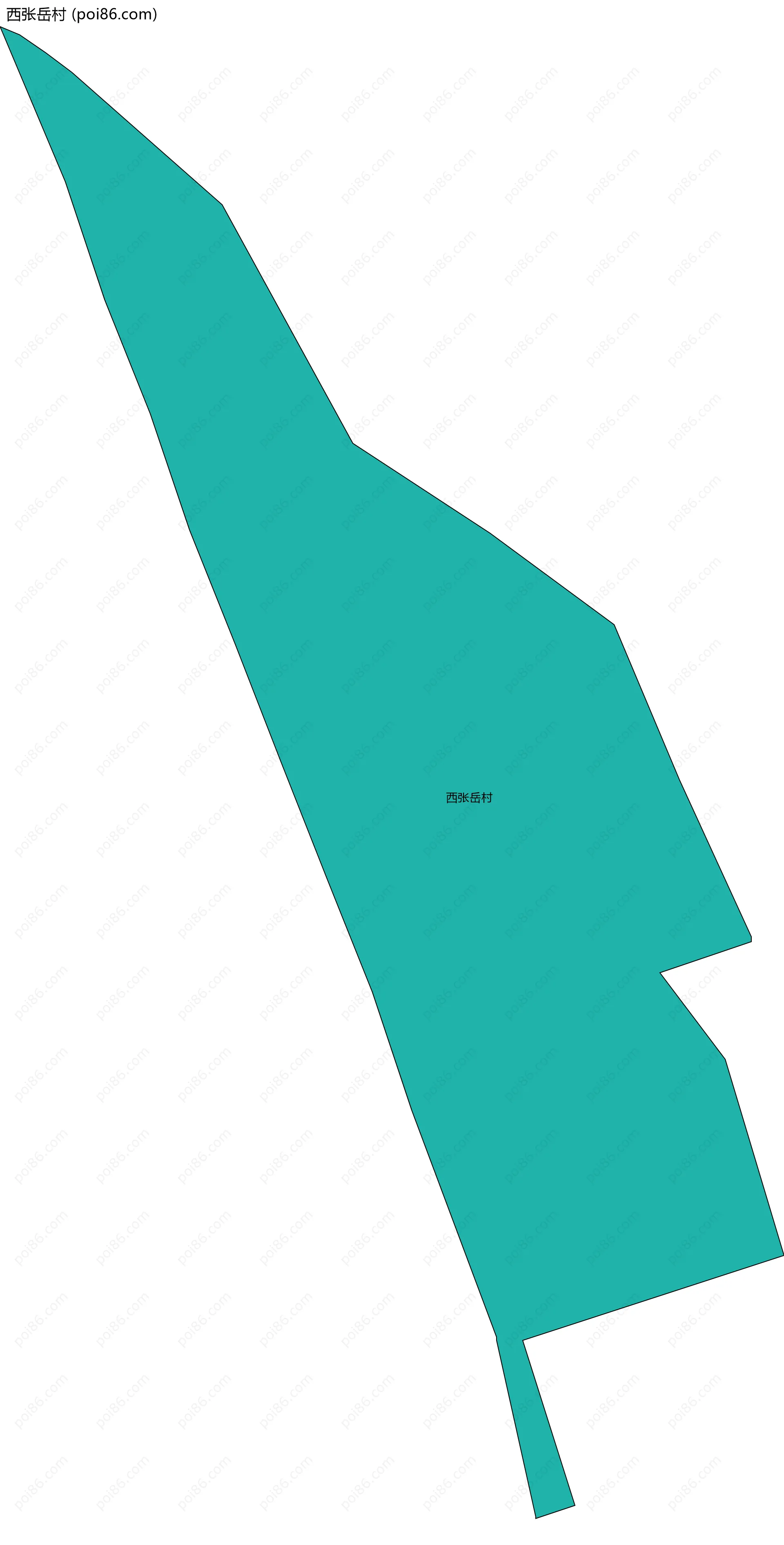 西张岳村边界地图