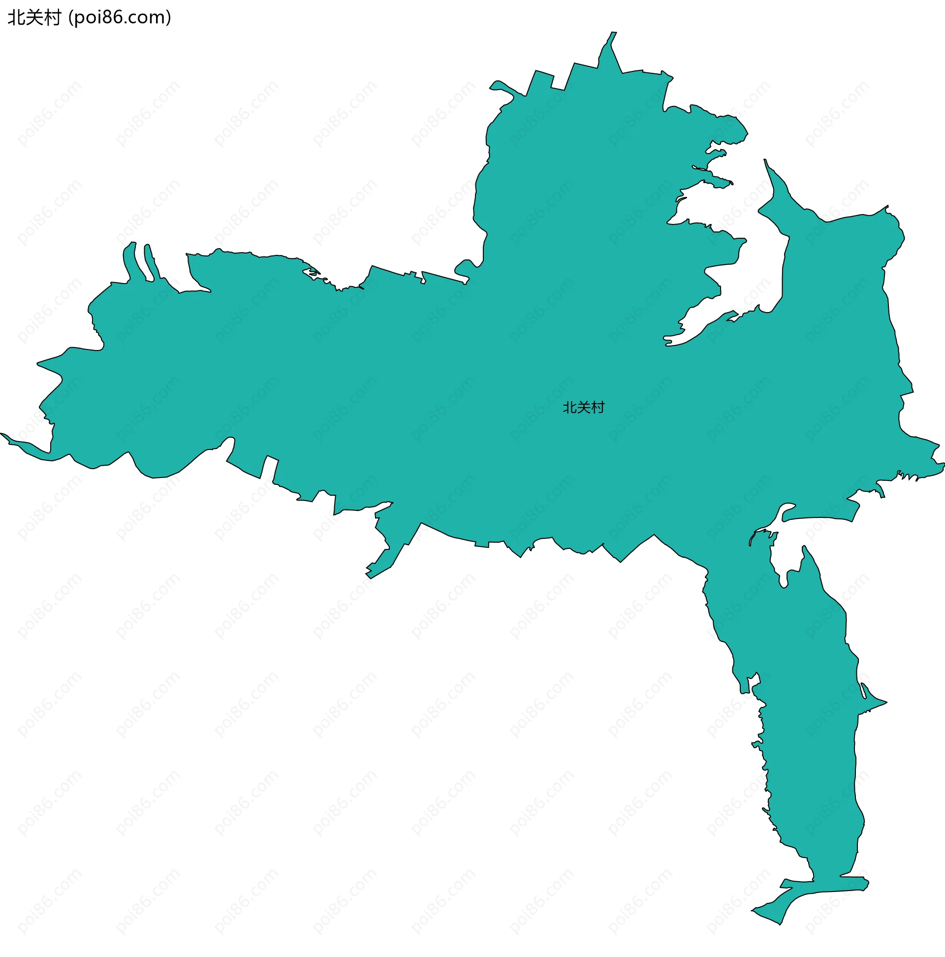 北关村边界地图