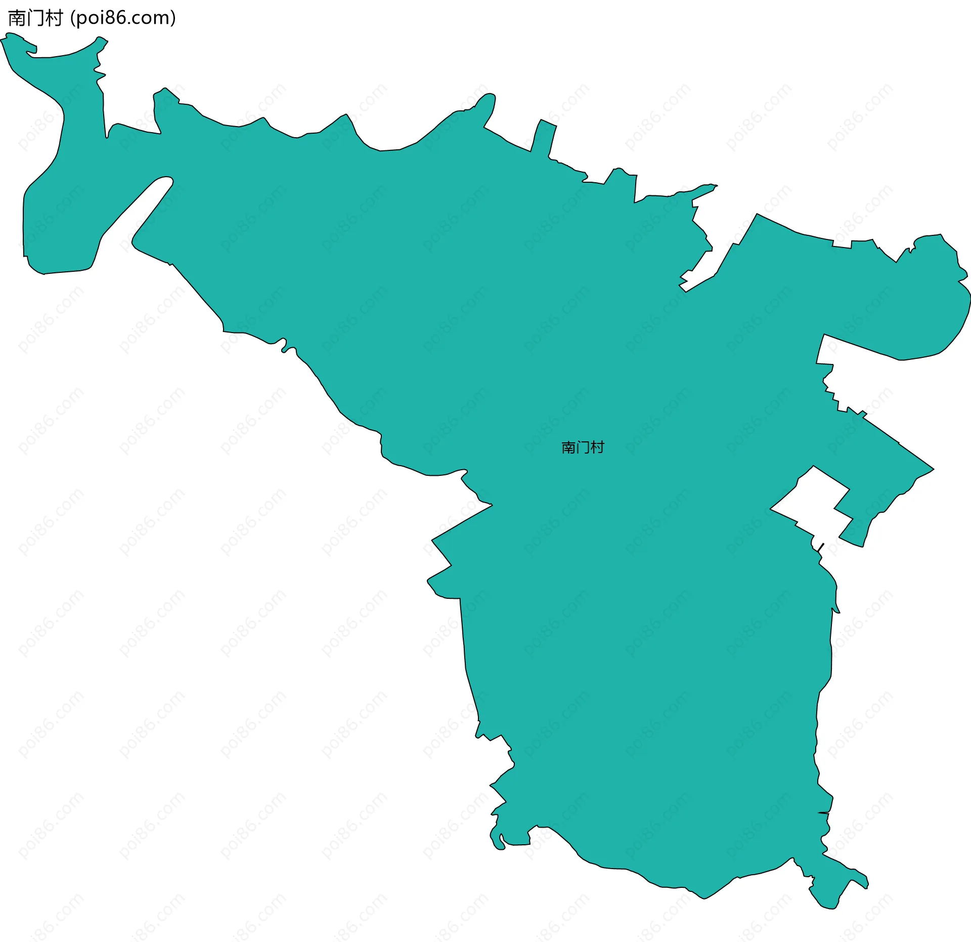南门村边界地图