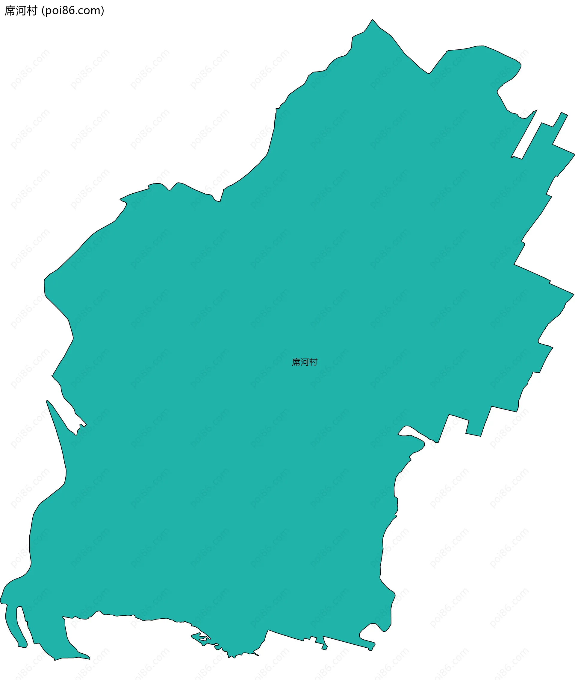 席河村边界地图