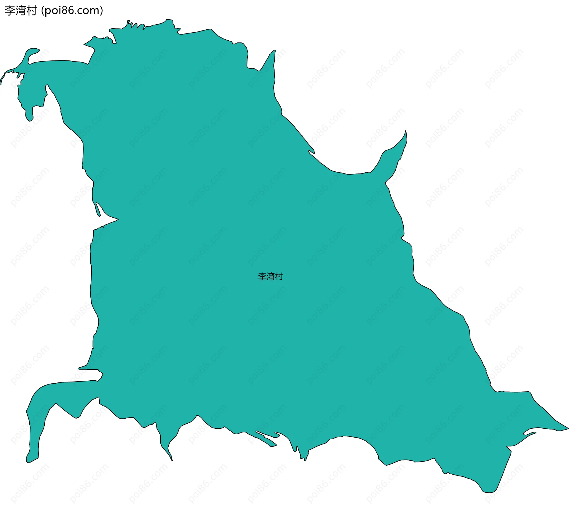 李湾村边界地图