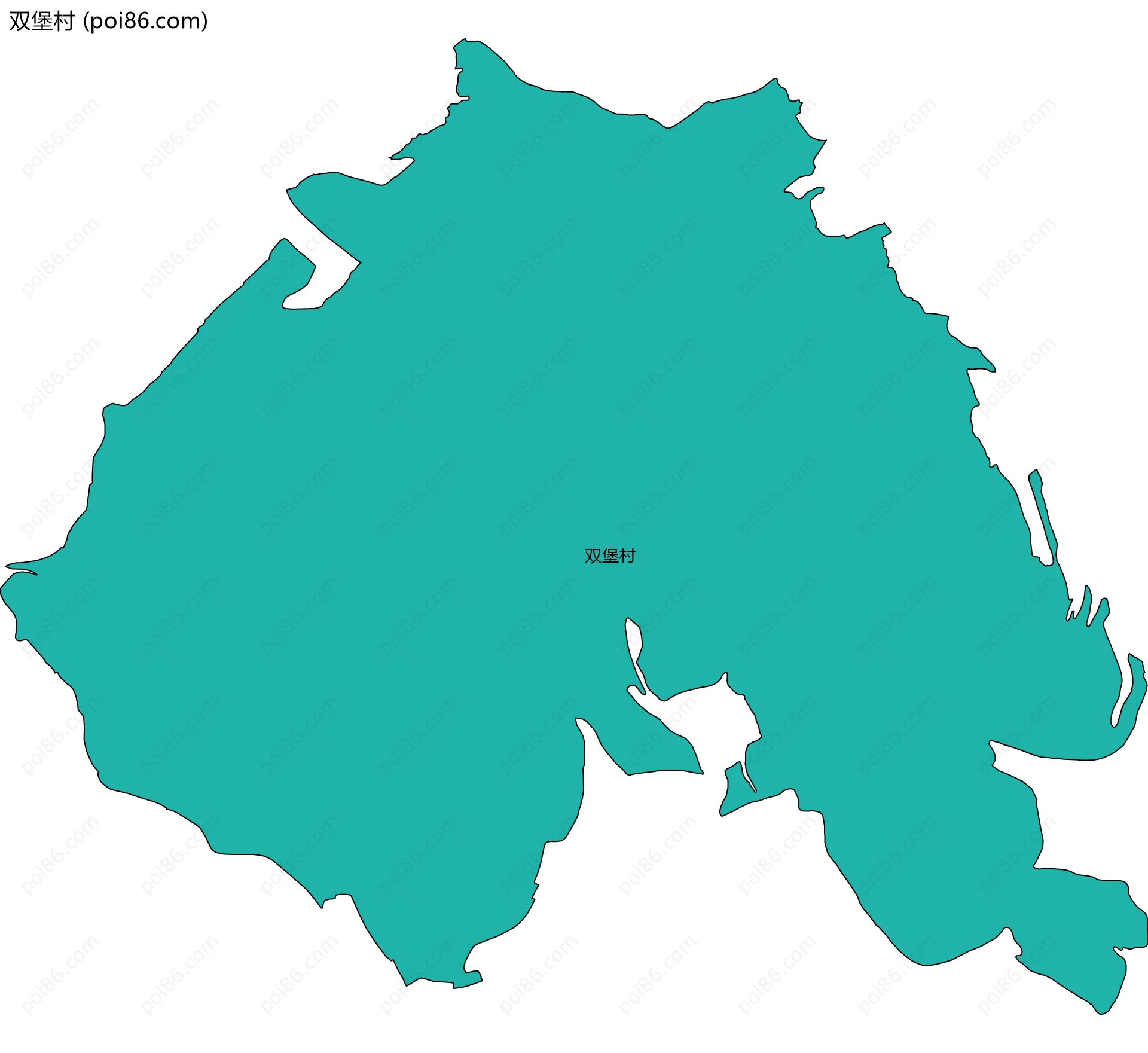 双堡村边界地图