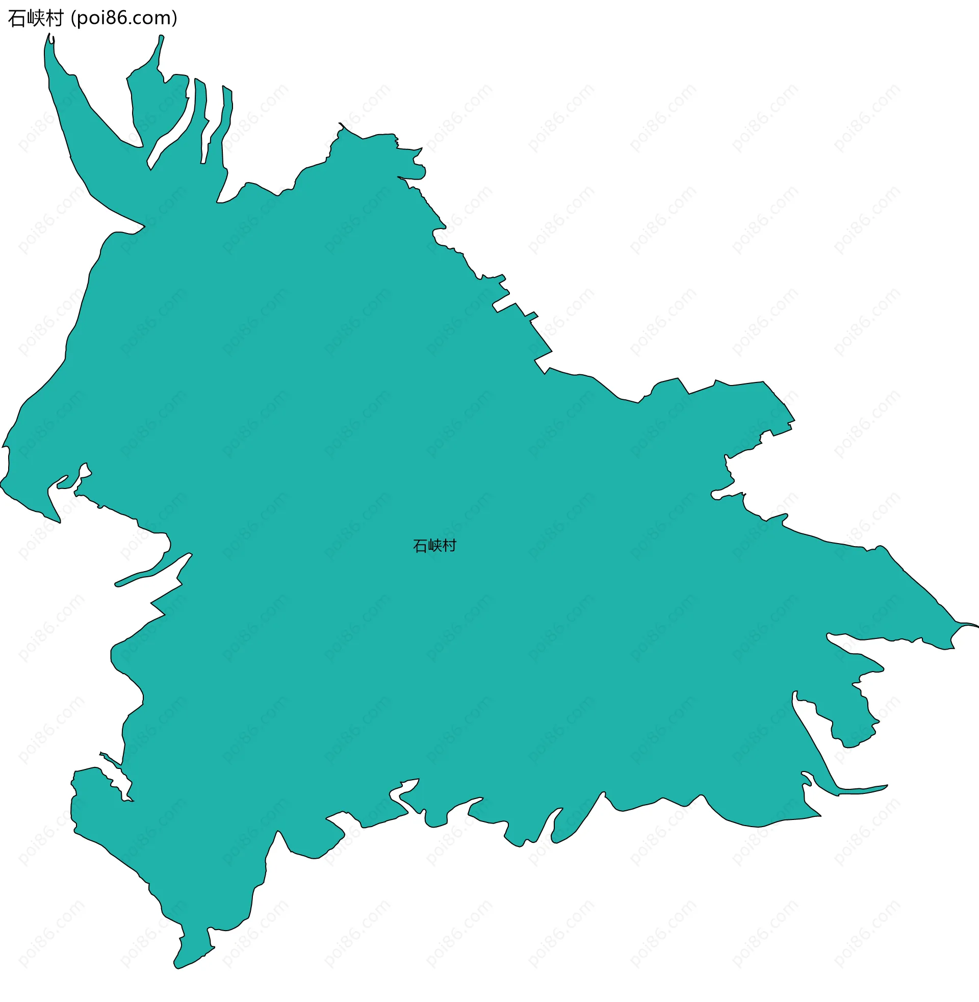 石峡村边界地图