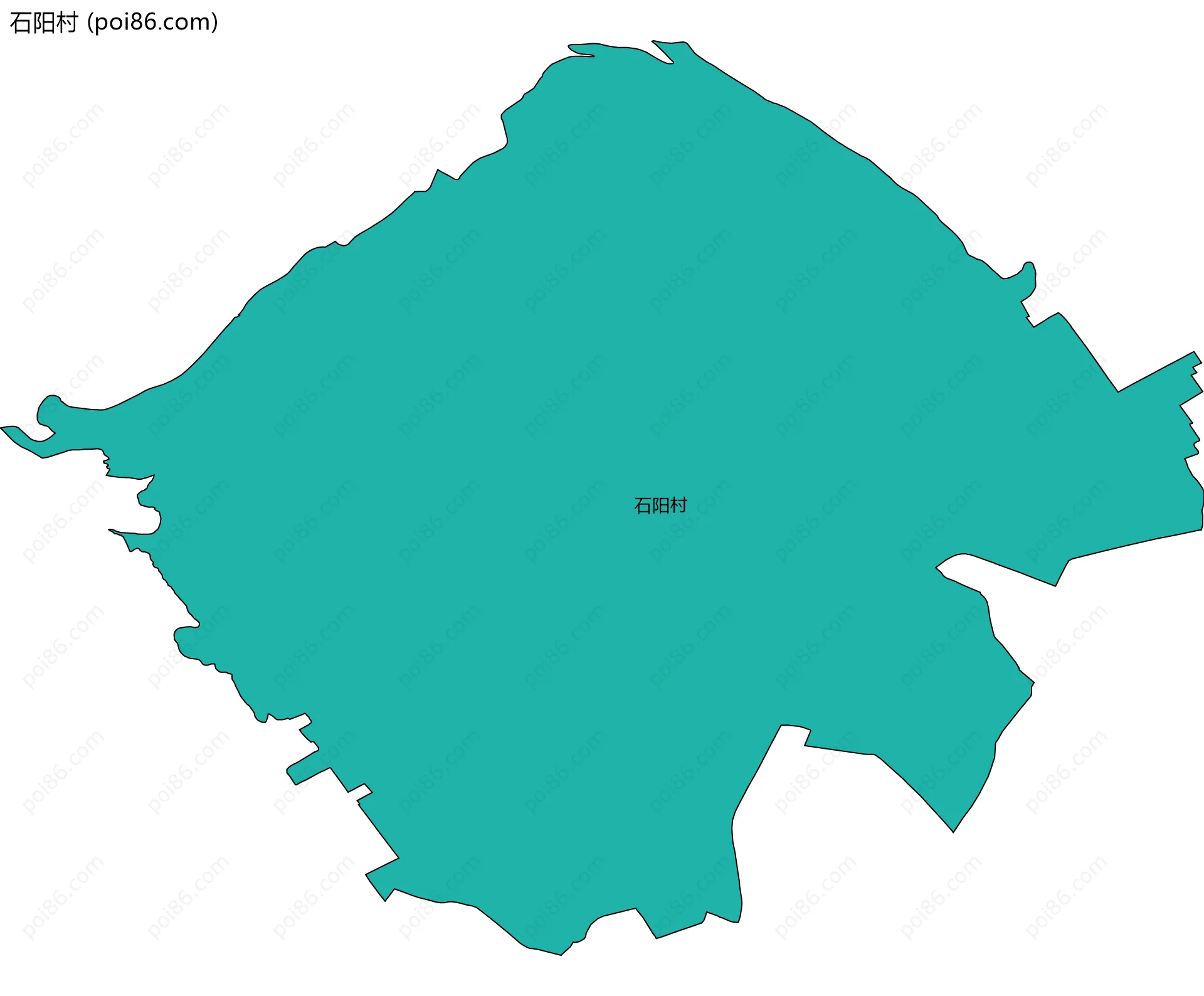 石阳村边界地图
