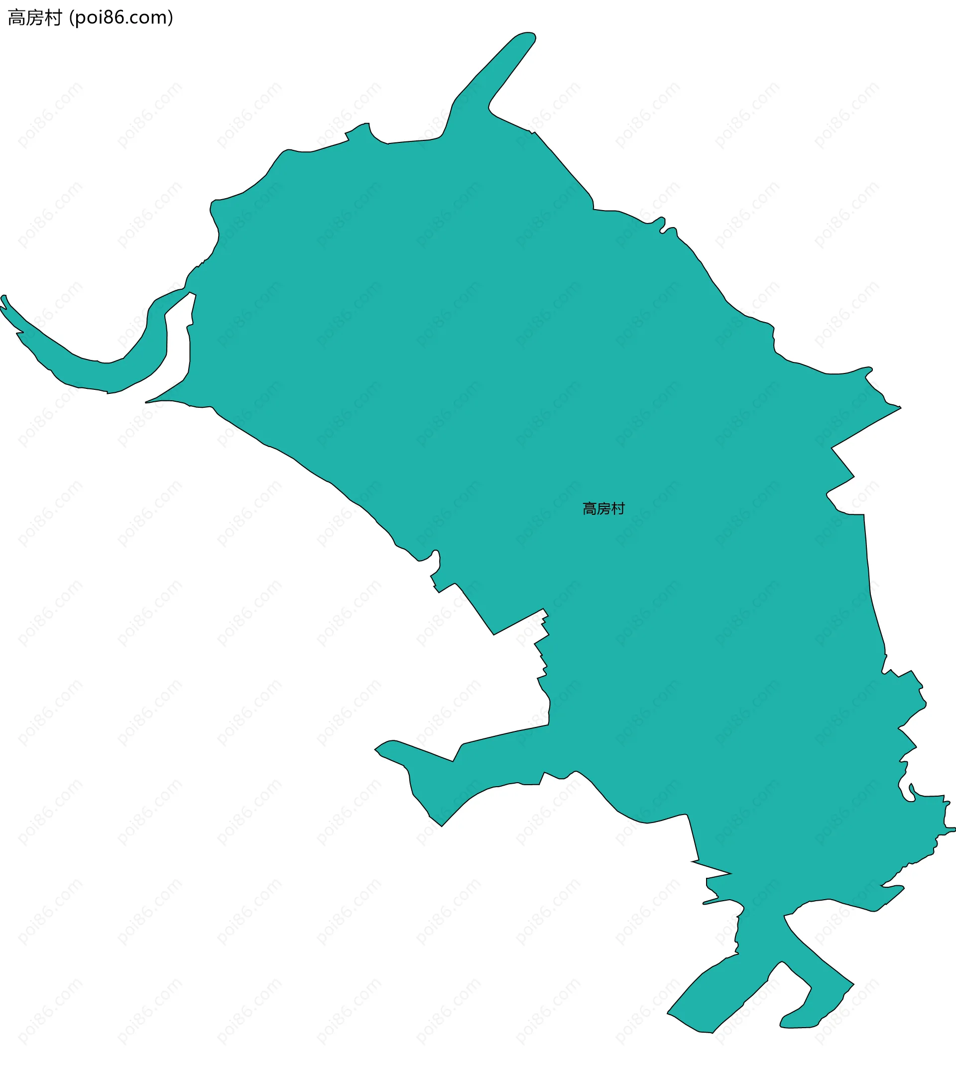 高房村边界地图