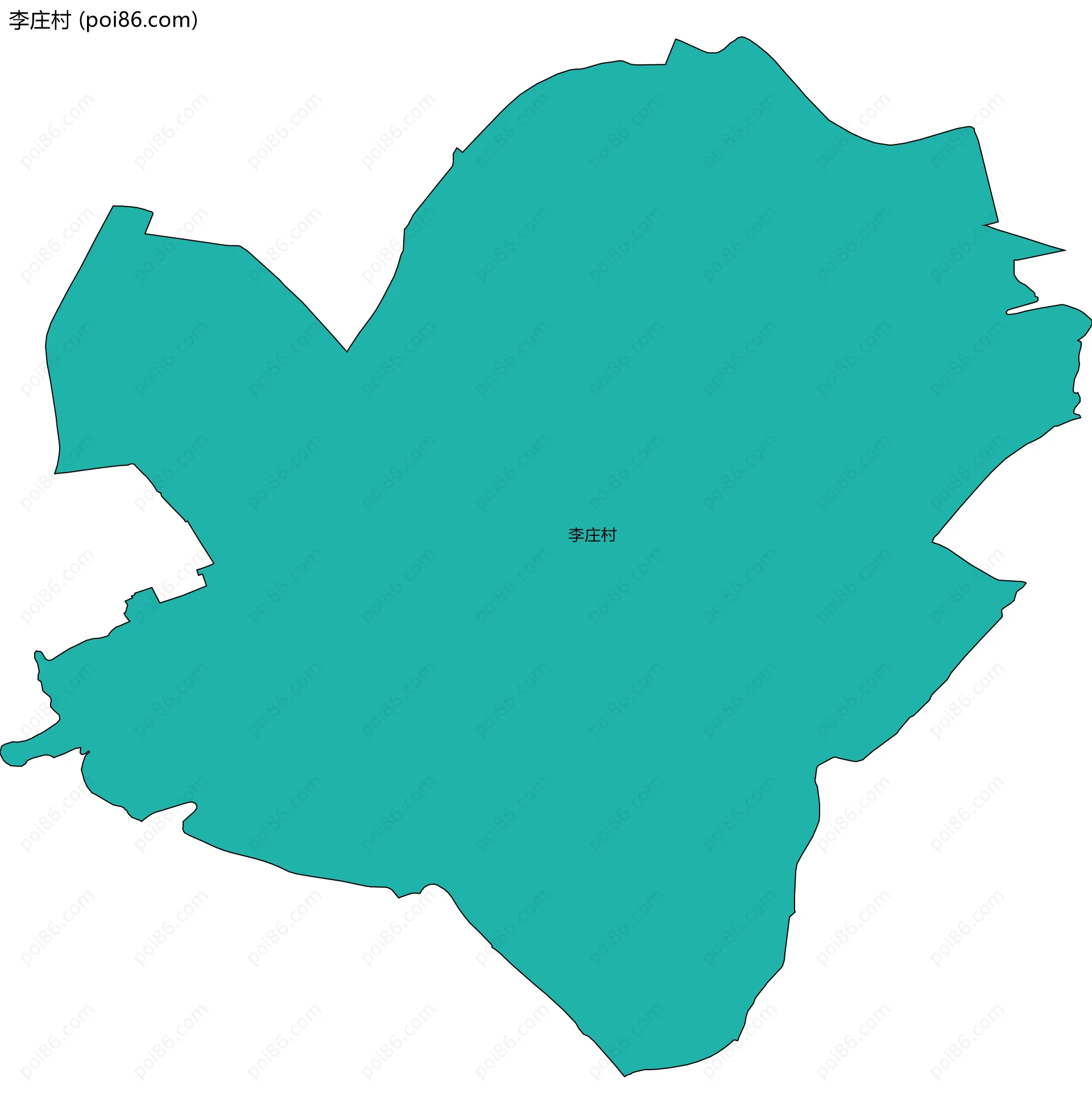 李庄村边界地图