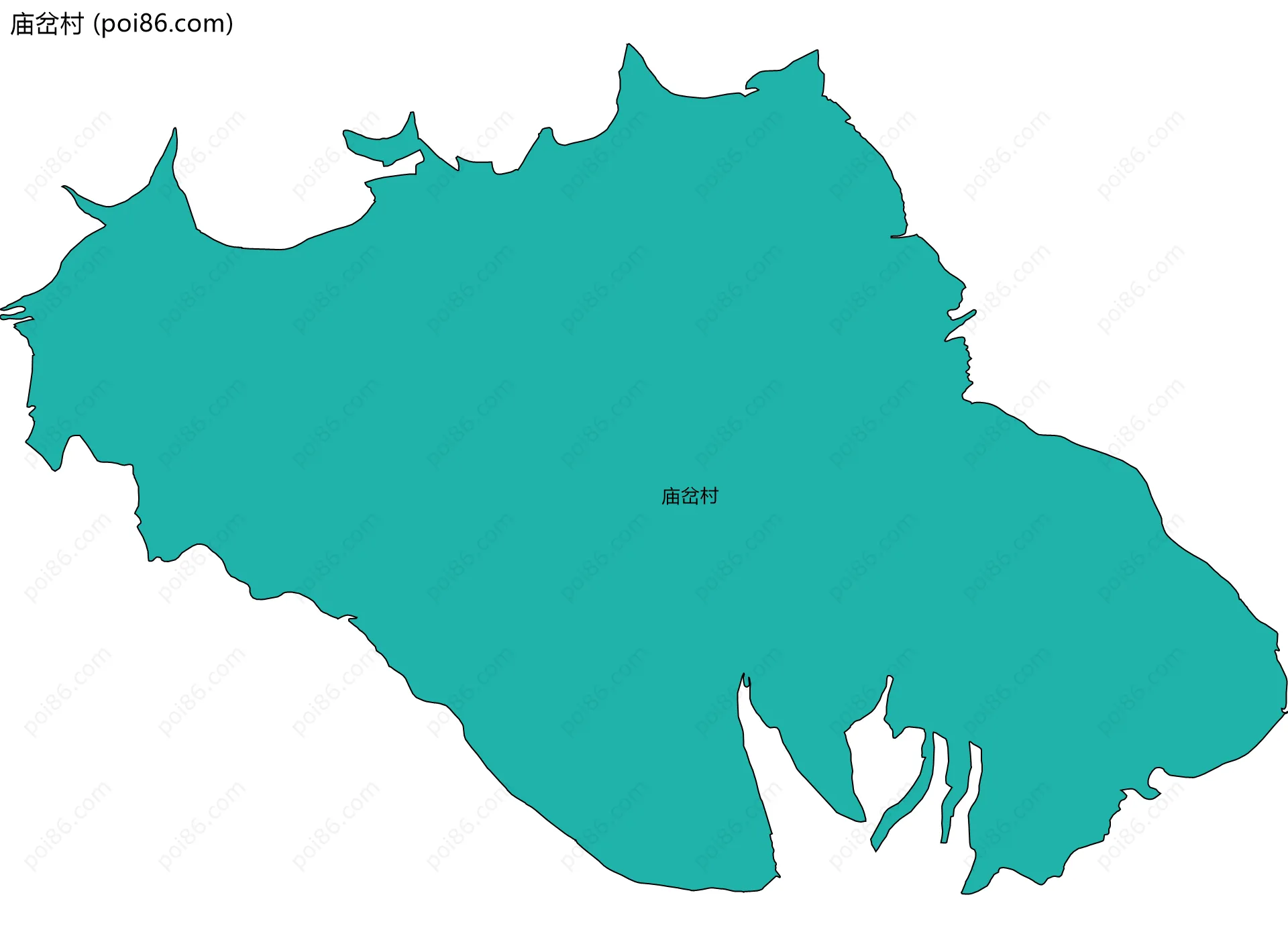 庙岔村边界地图