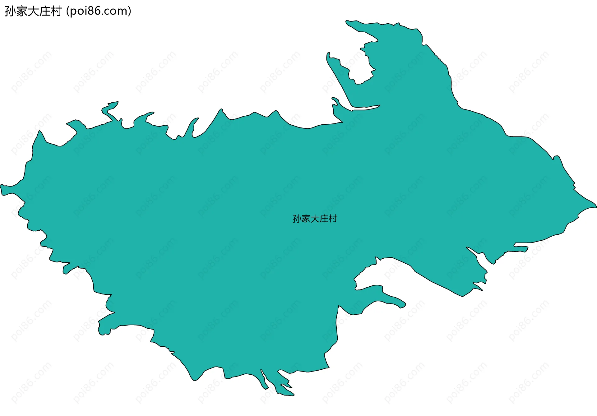 孙家大庄村边界地图