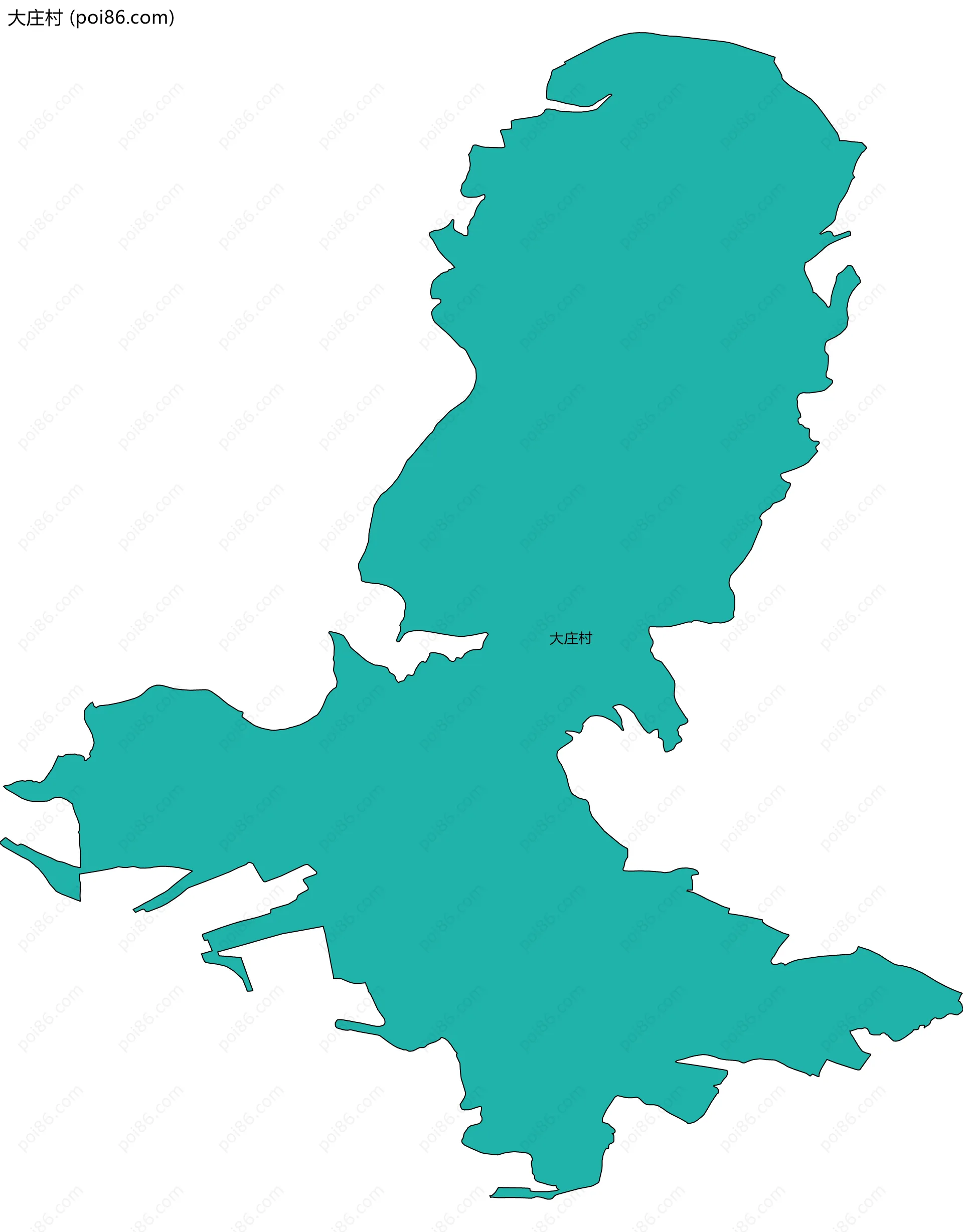 大庄村边界地图