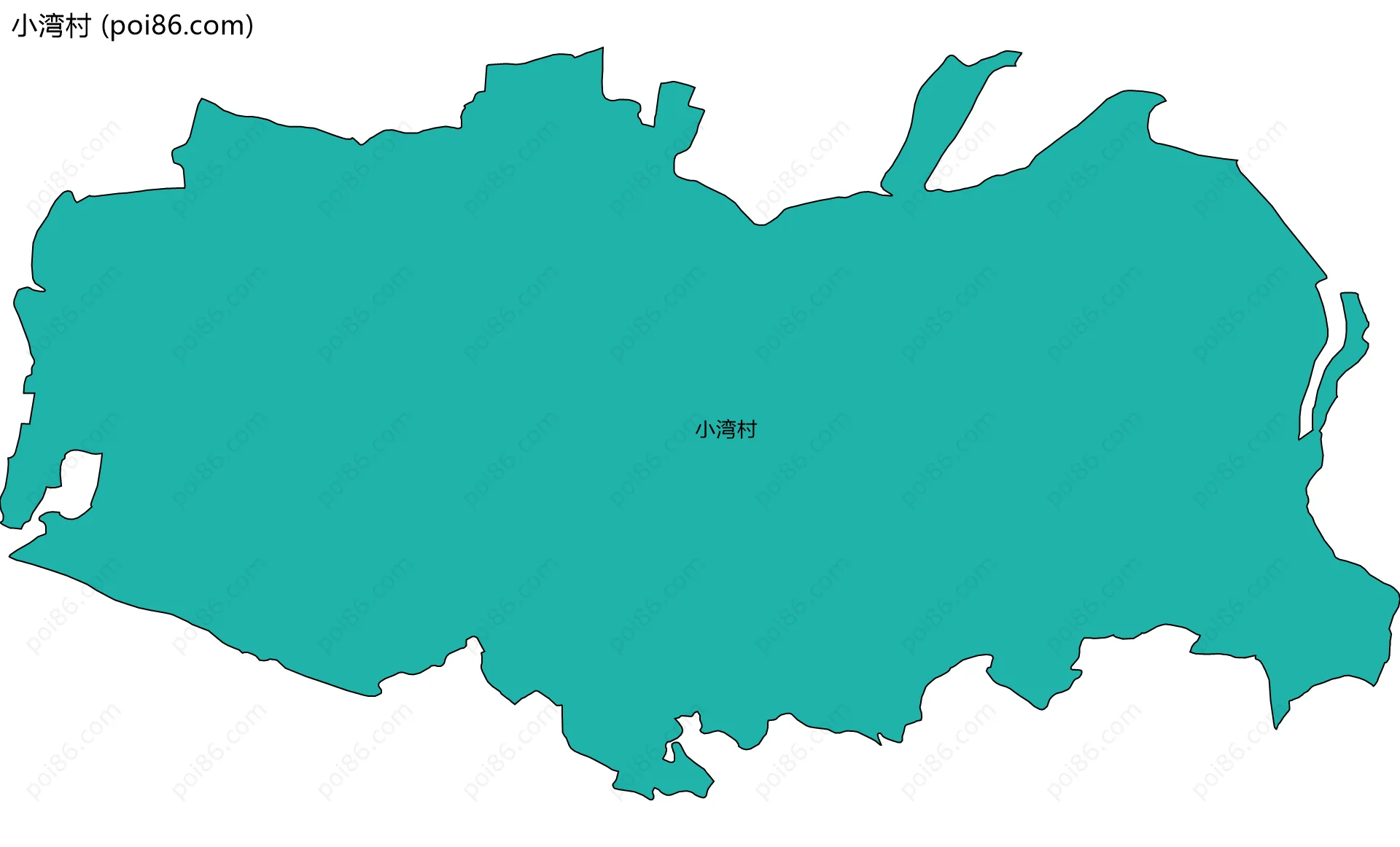 小湾村边界地图