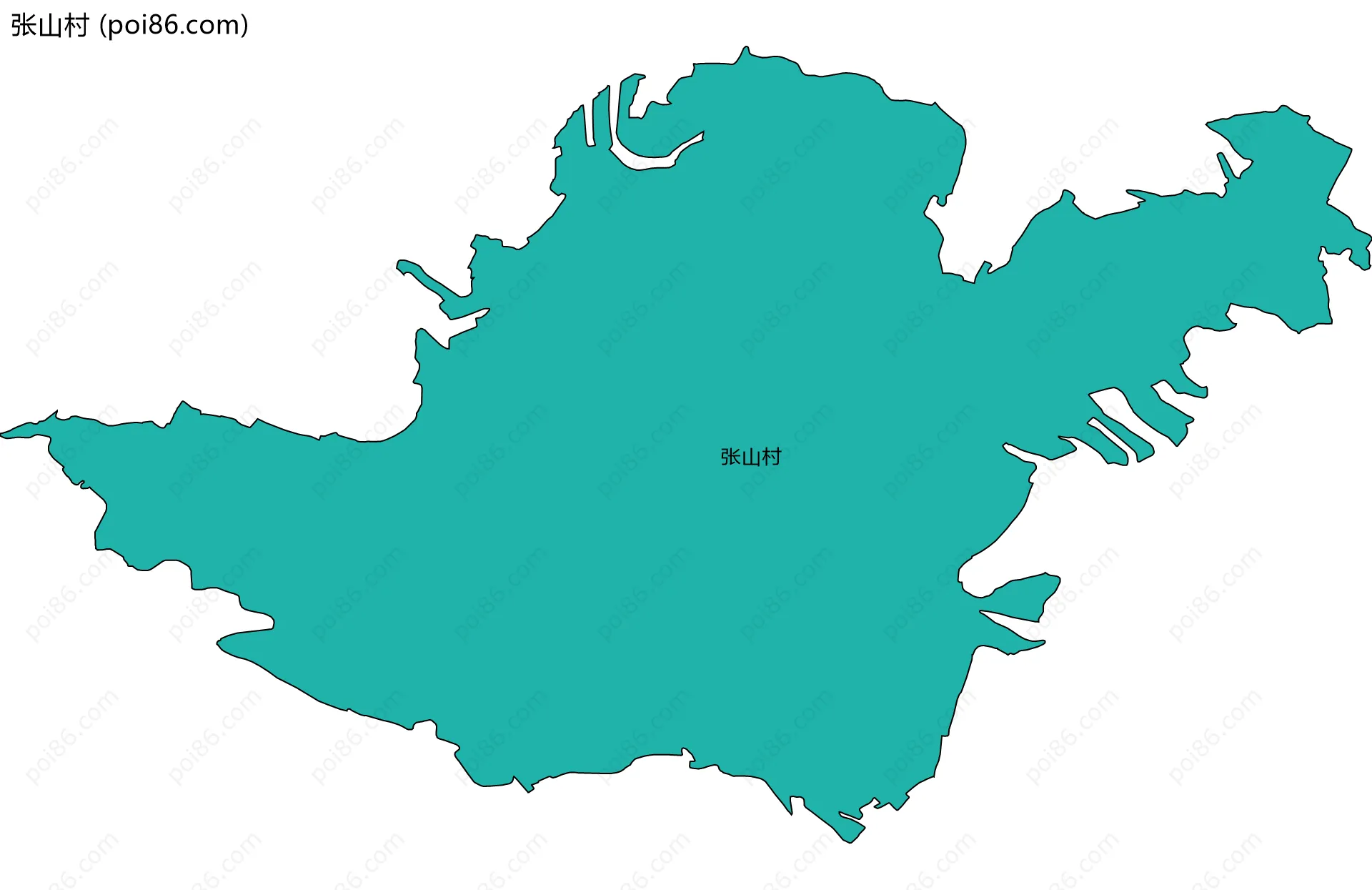 张山村边界地图