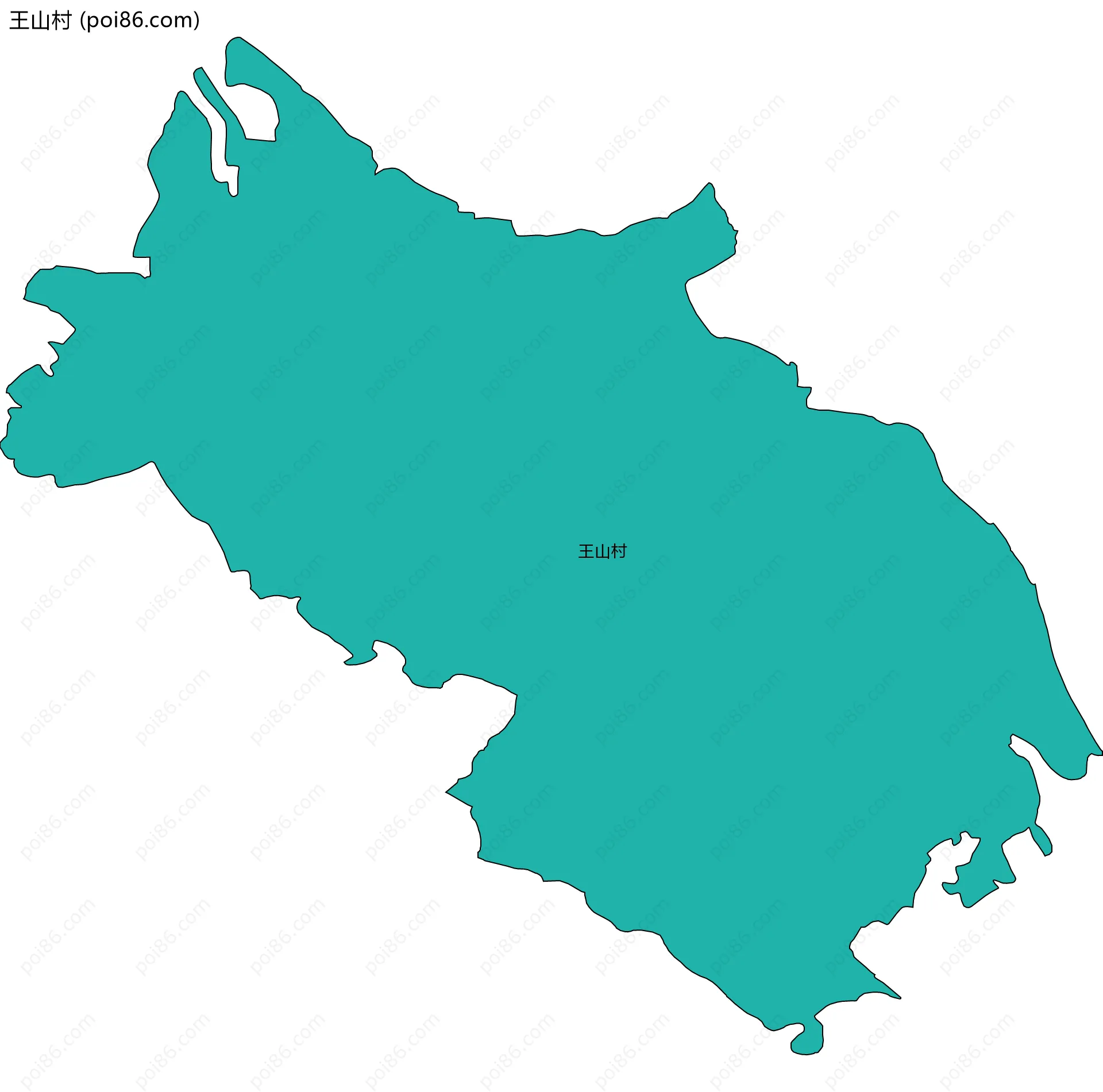 王山村边界地图