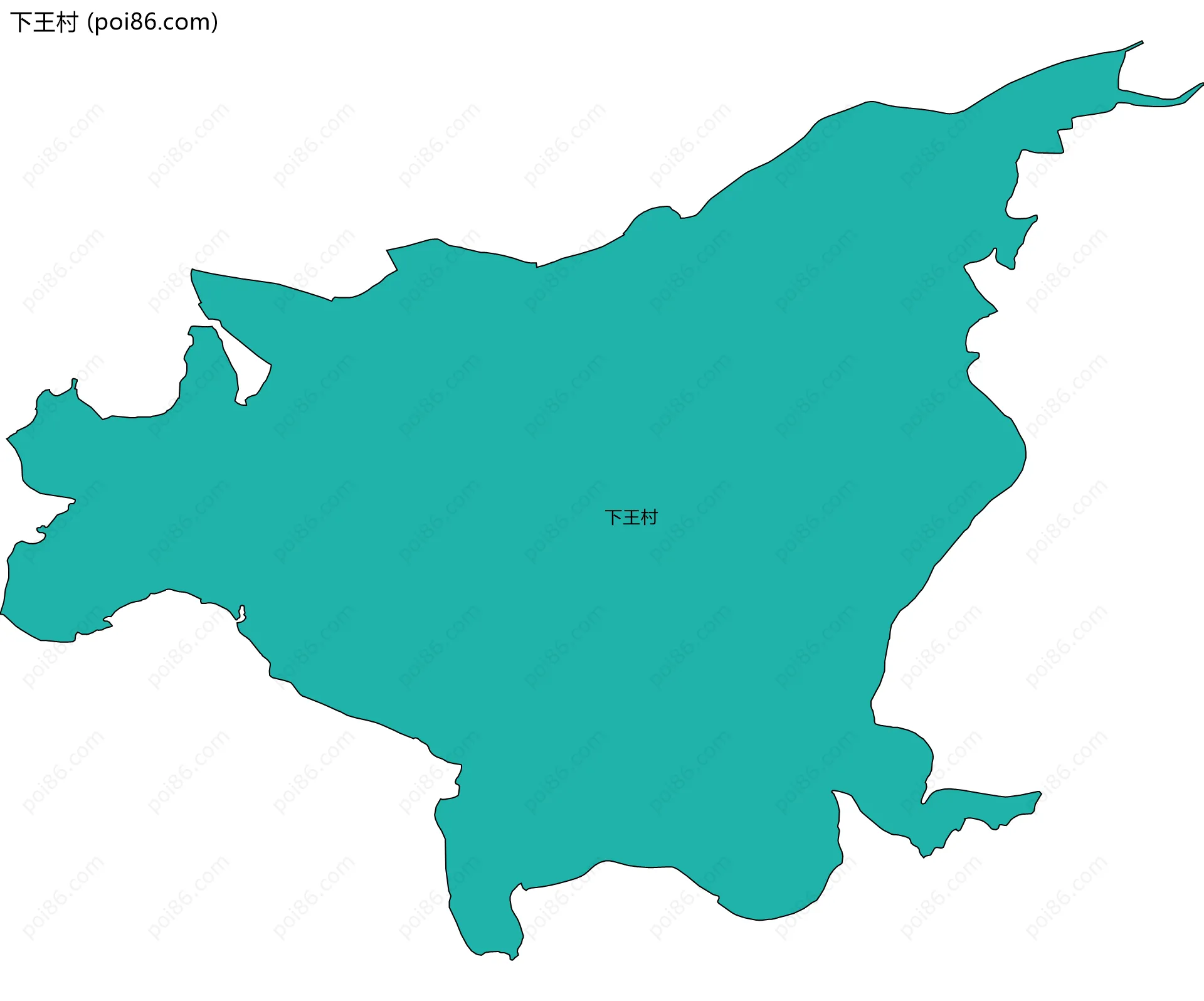 下王村边界地图