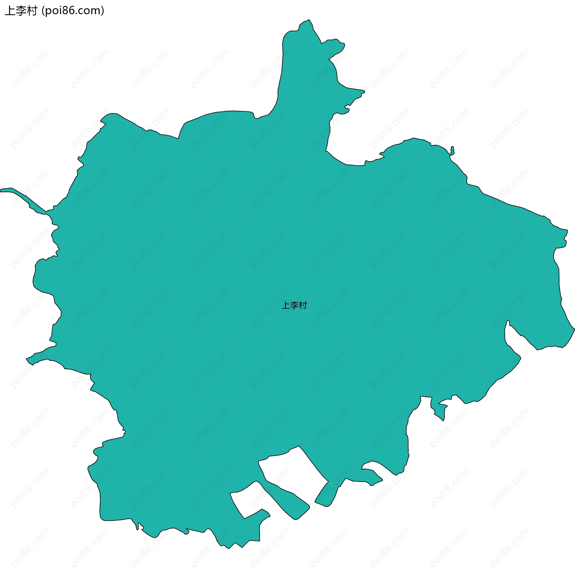 上李村边界地图