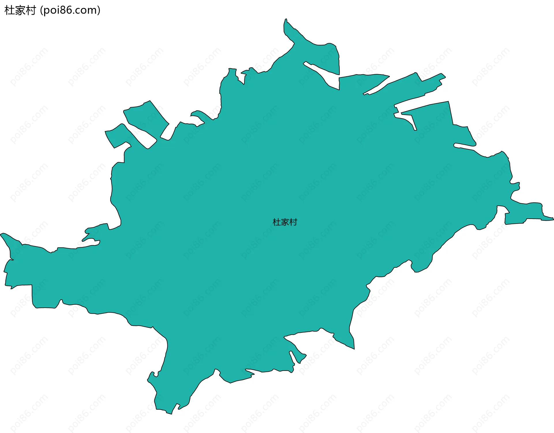 杜家村边界地图