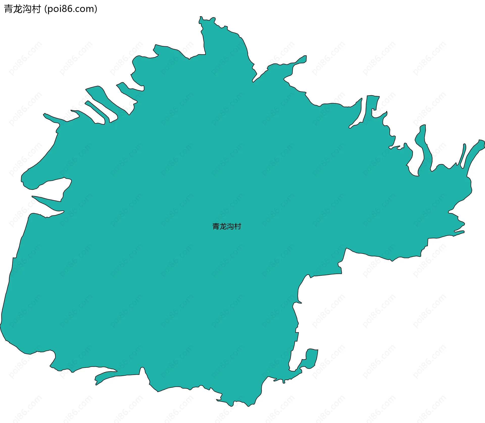 青龙沟村边界地图
