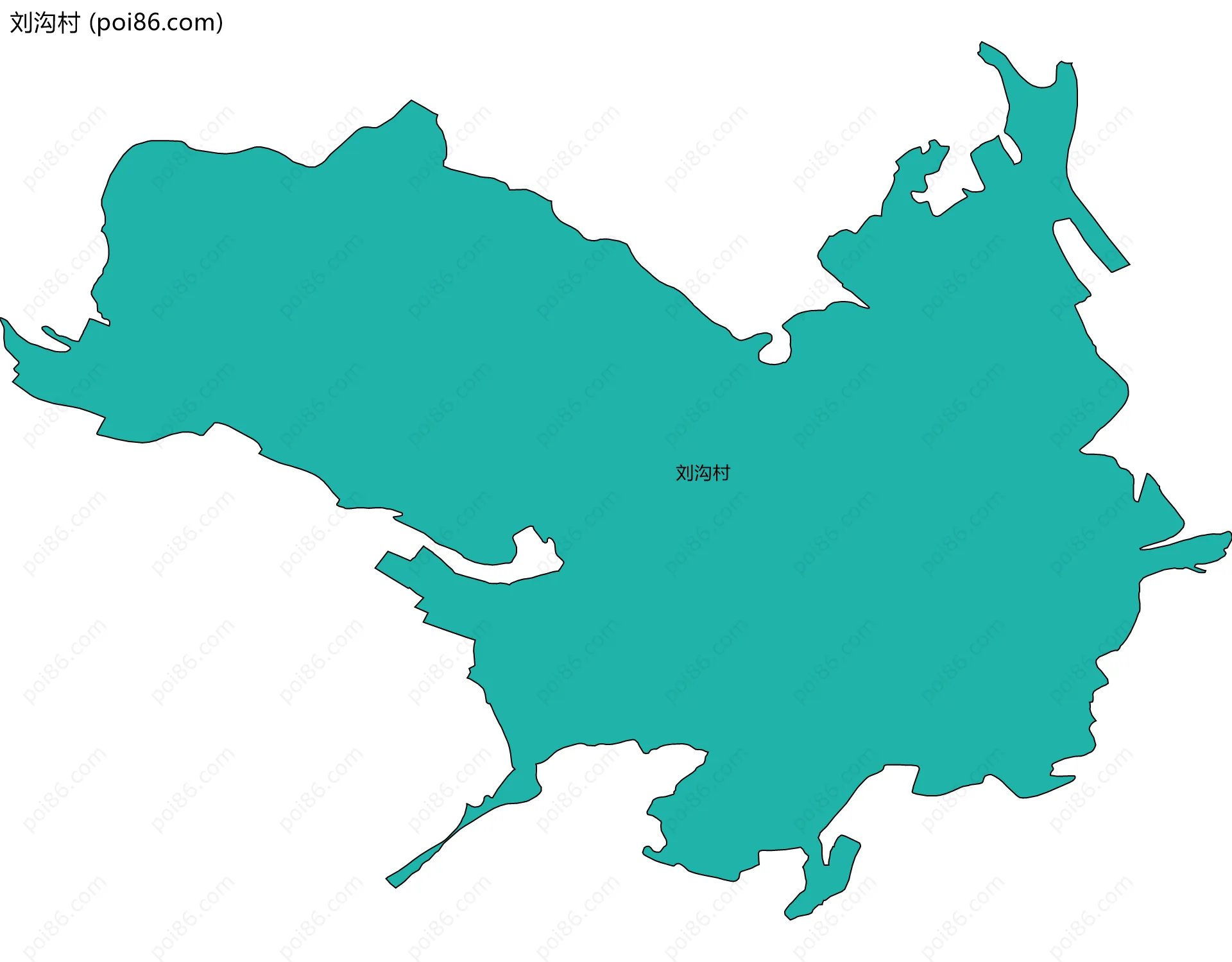 刘沟村边界地图