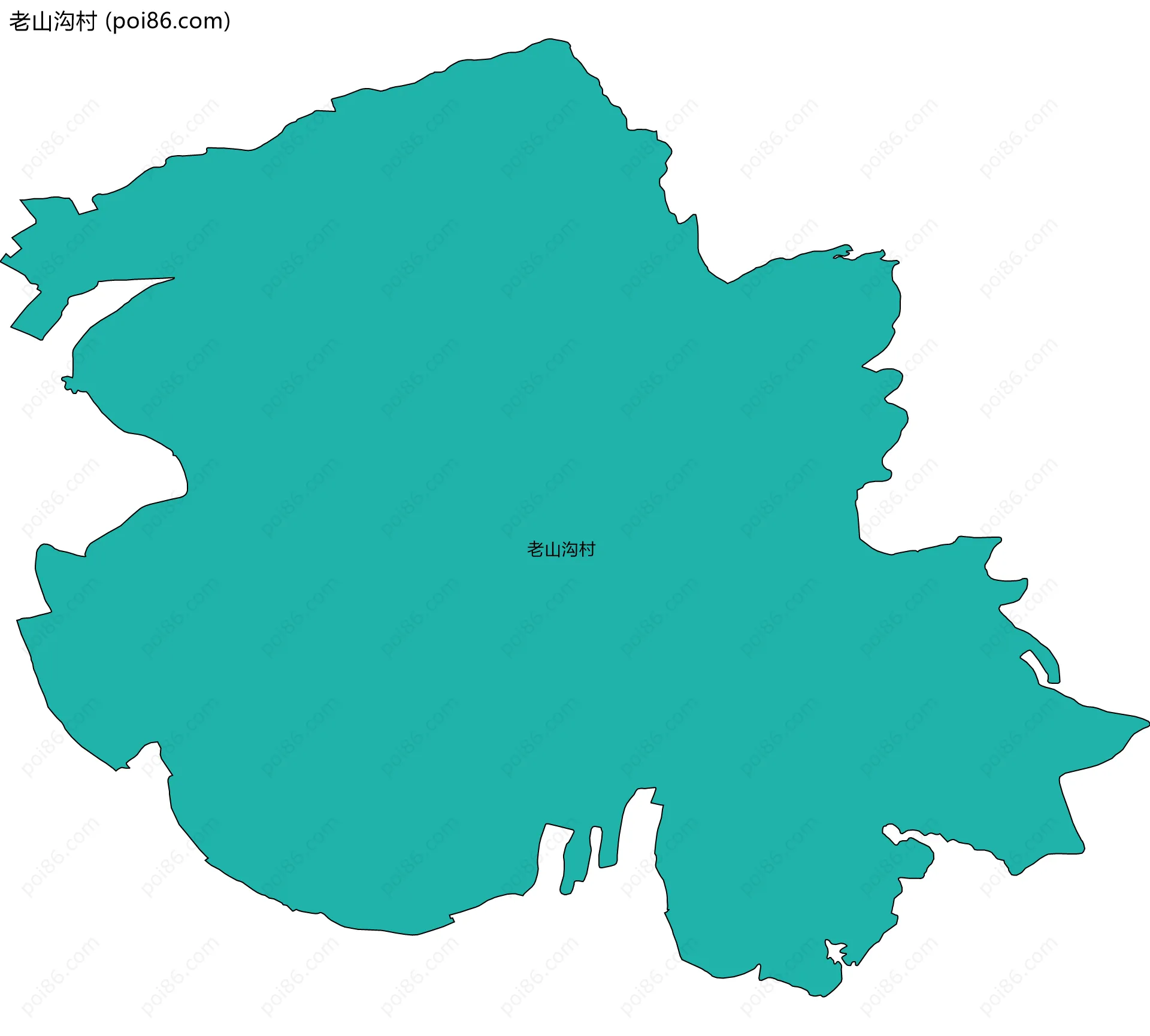 老山沟村边界地图