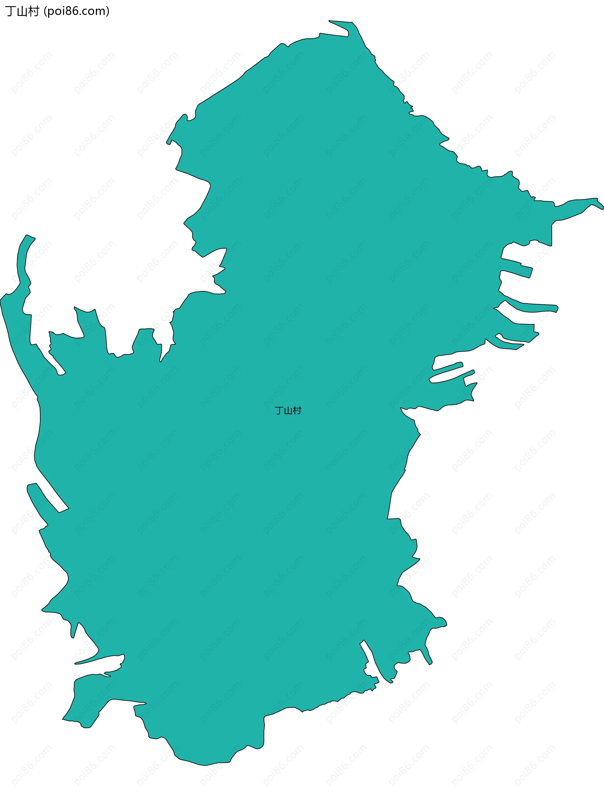 丁山村边界地图