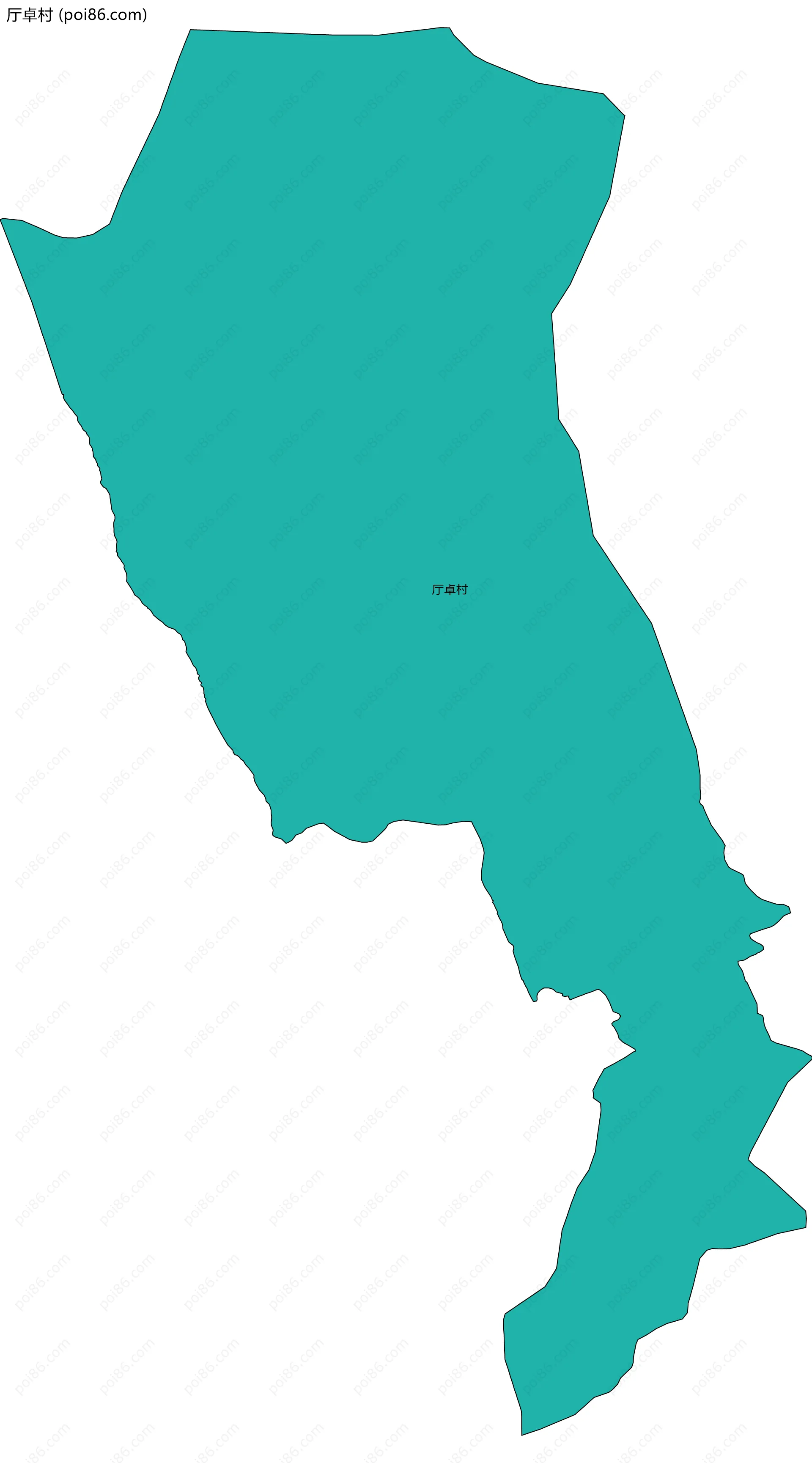 厅卓村边界地图