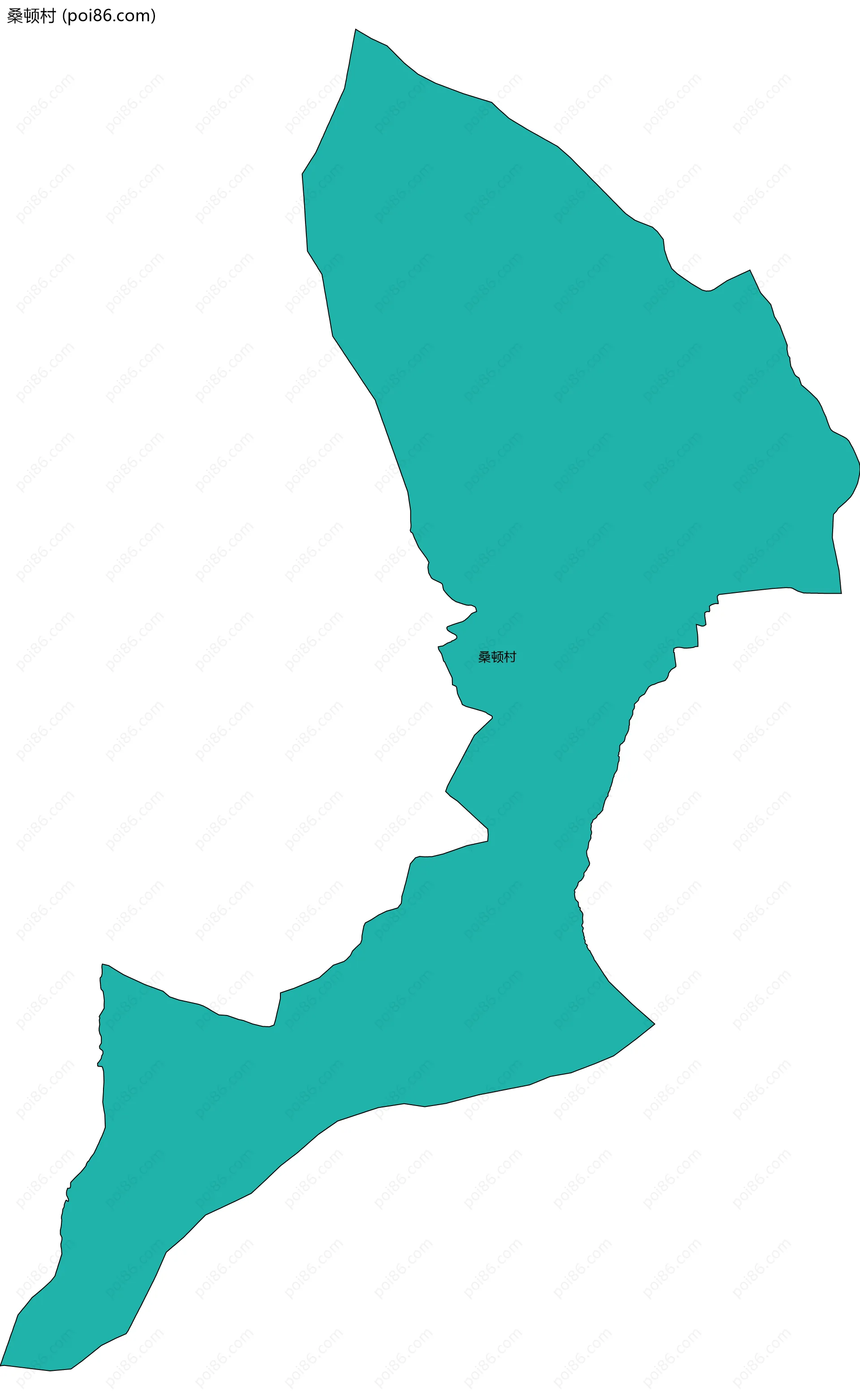 桑顿村边界地图