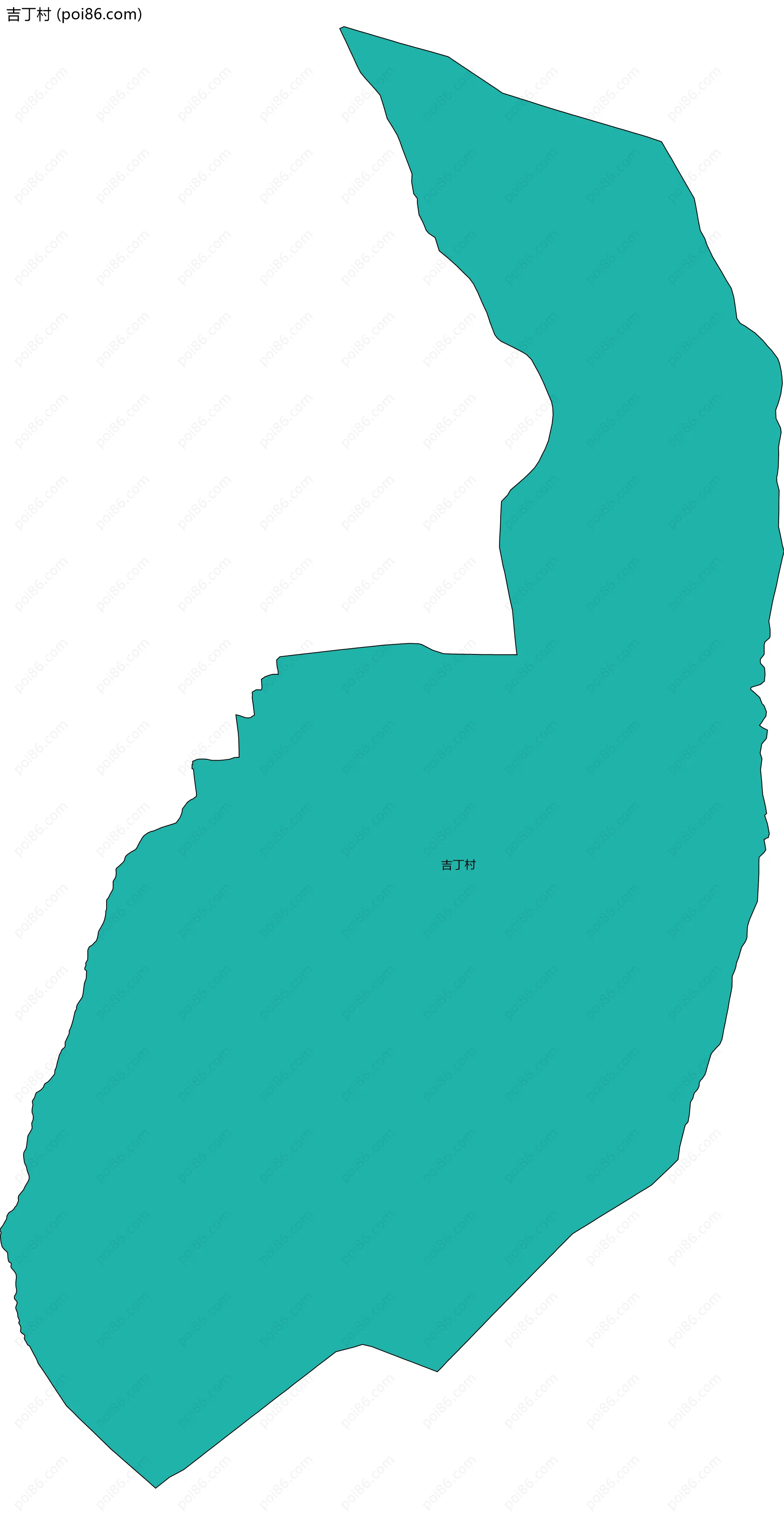 吉丁村边界地图