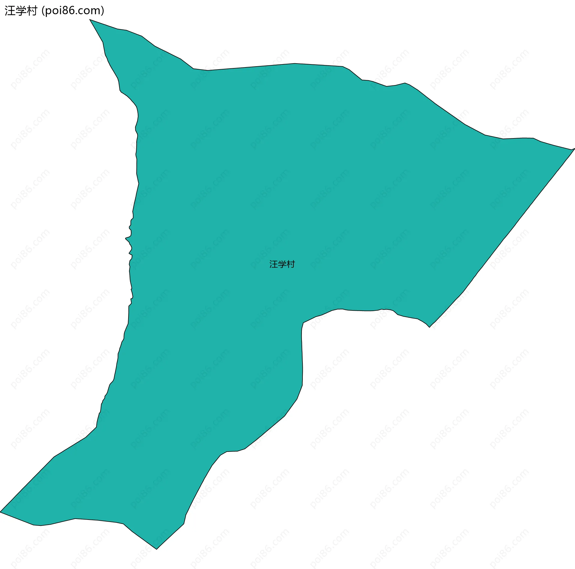 汪学村边界地图