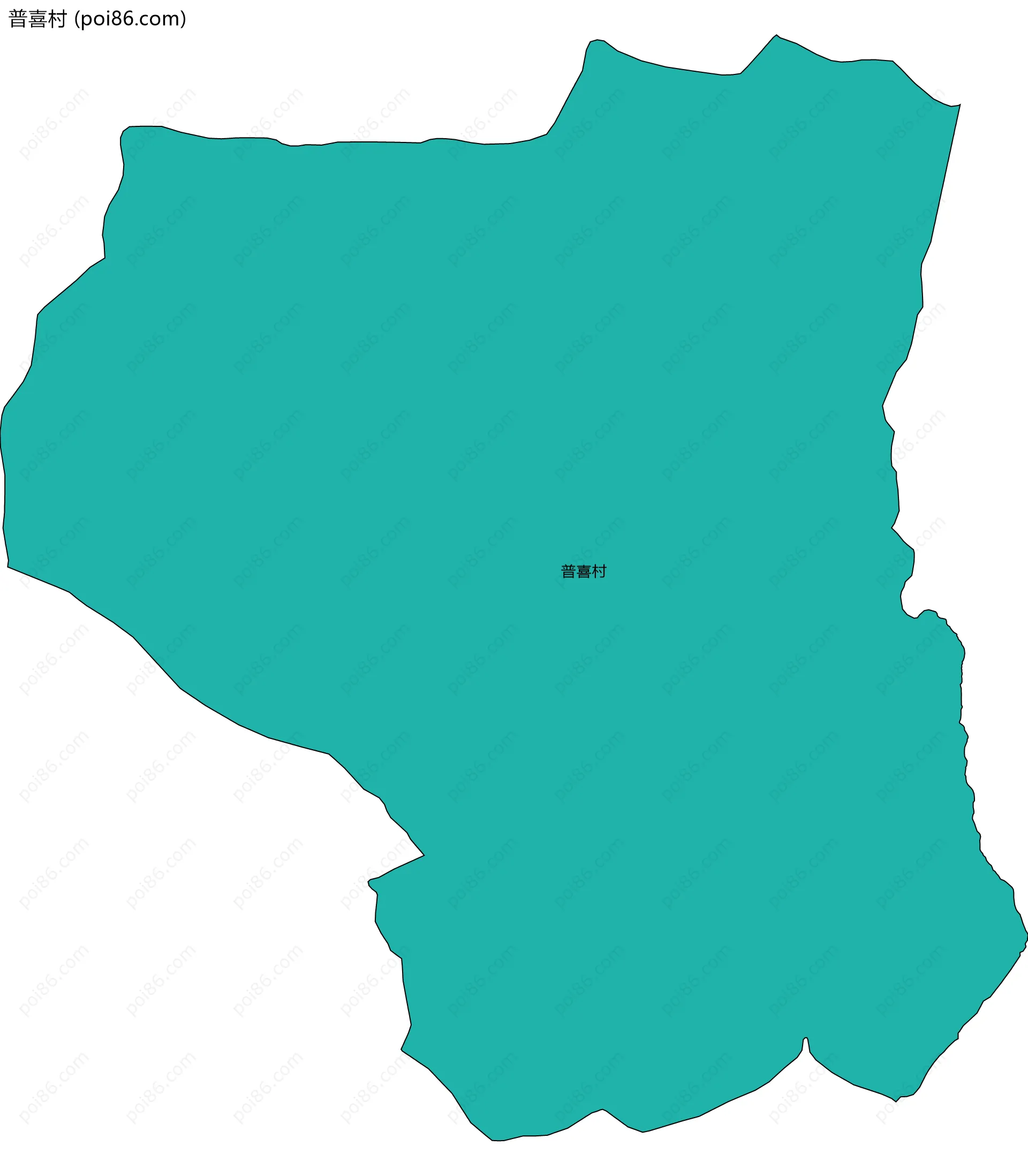 普喜村边界地图