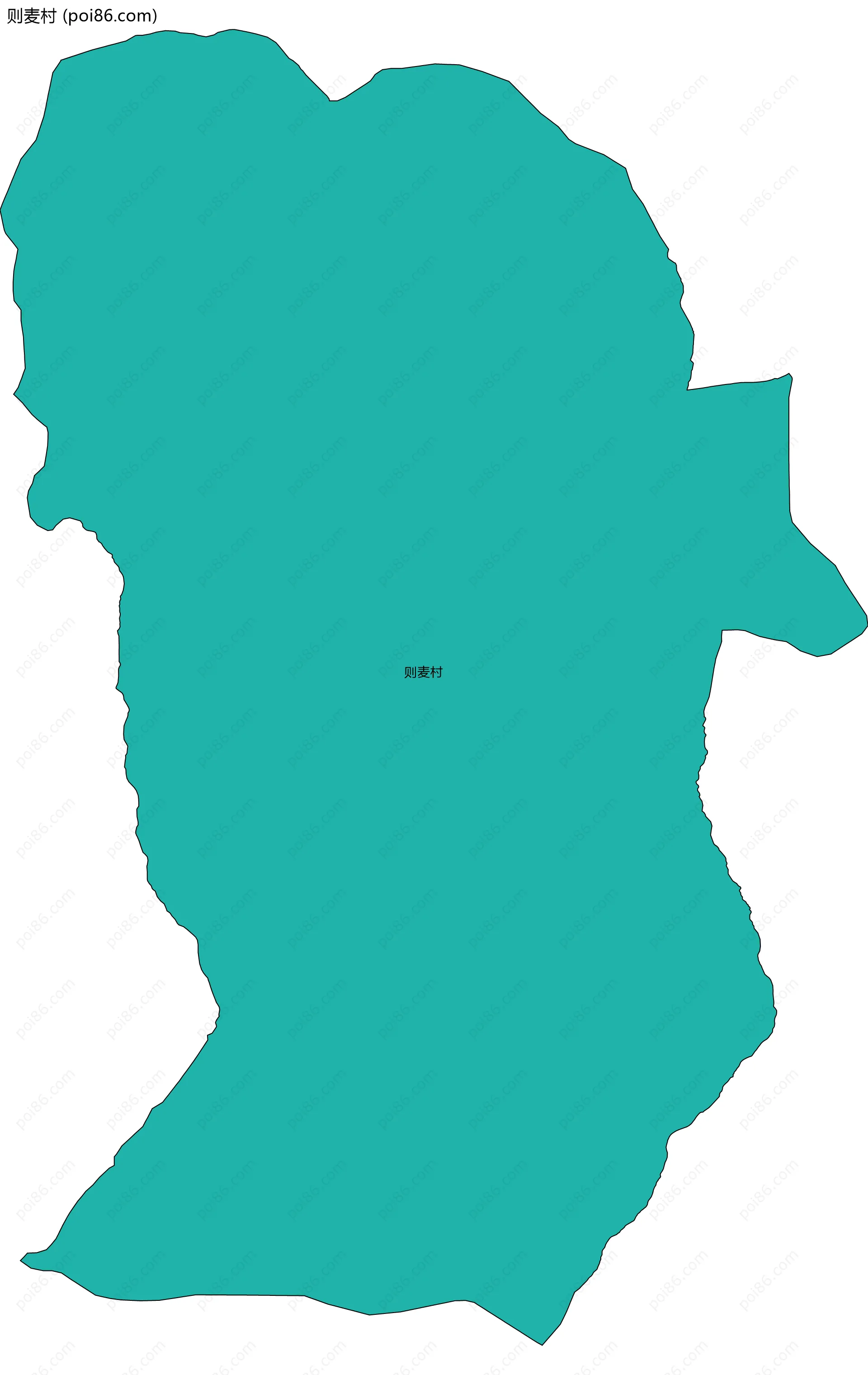 则麦村边界地图