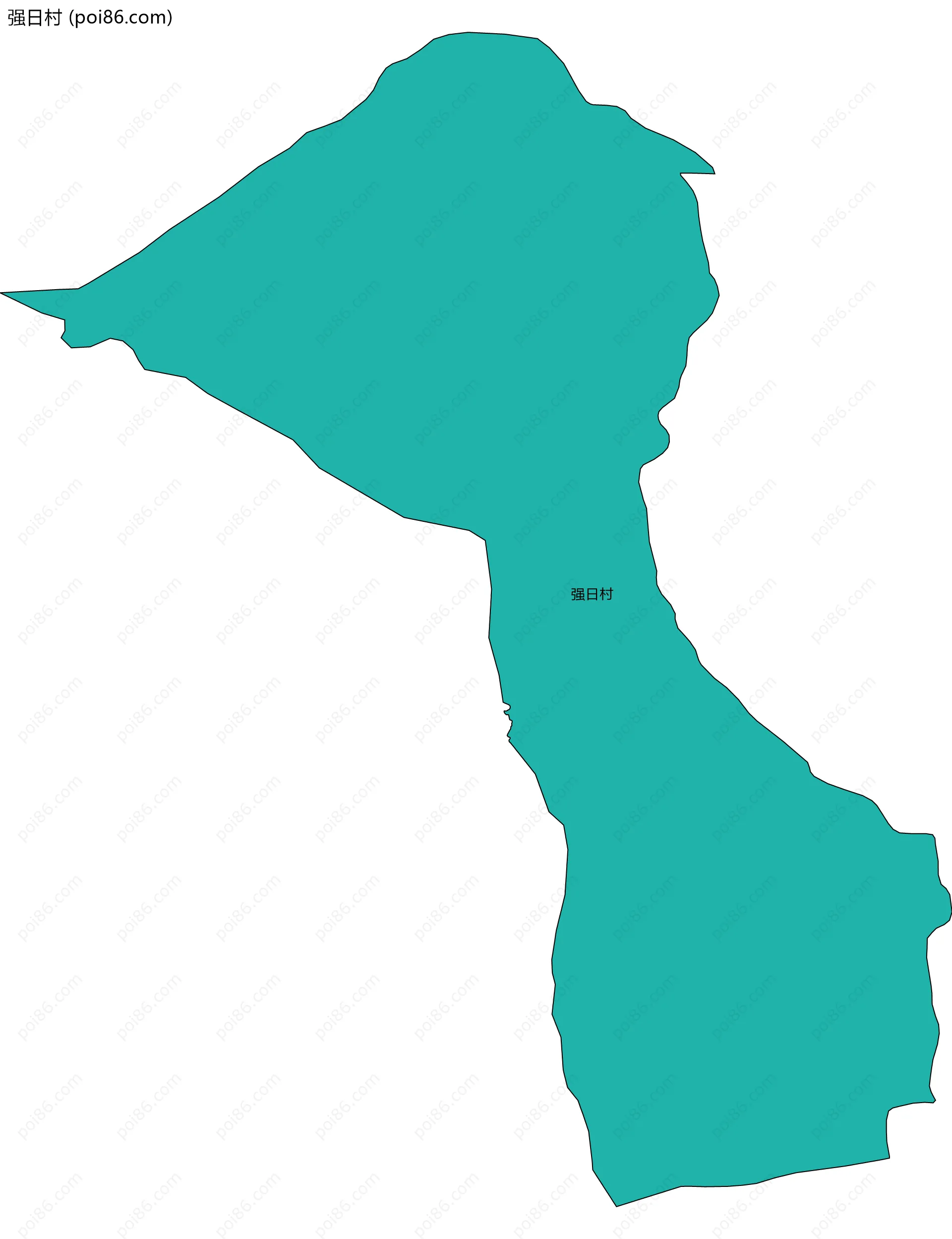 强日村边界地图