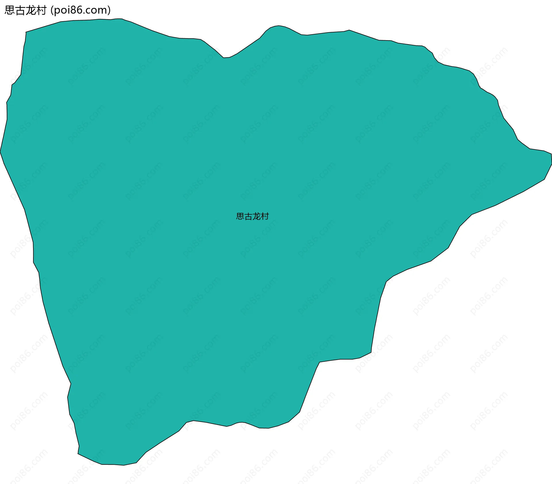 思古龙村边界地图