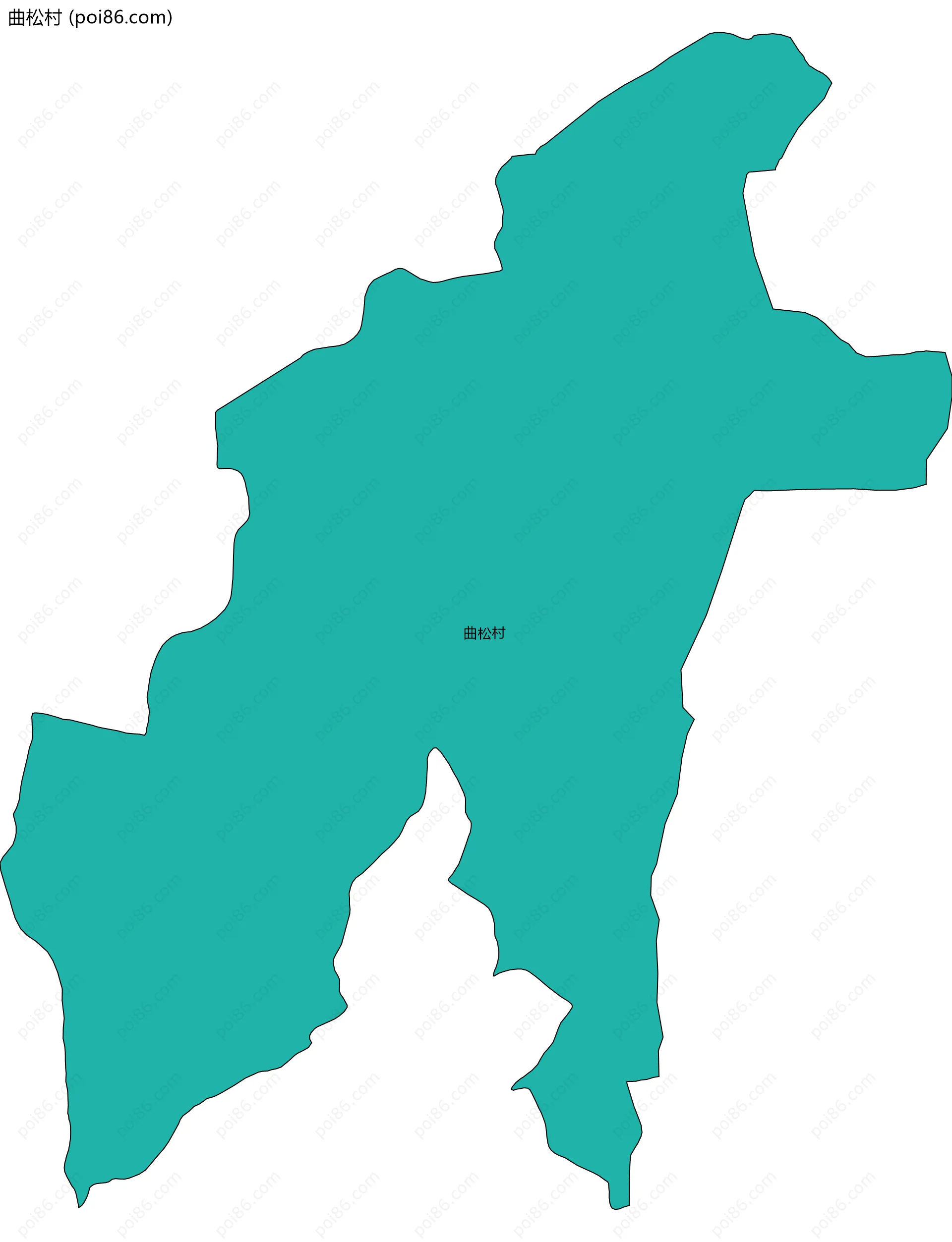 曲松村边界地图