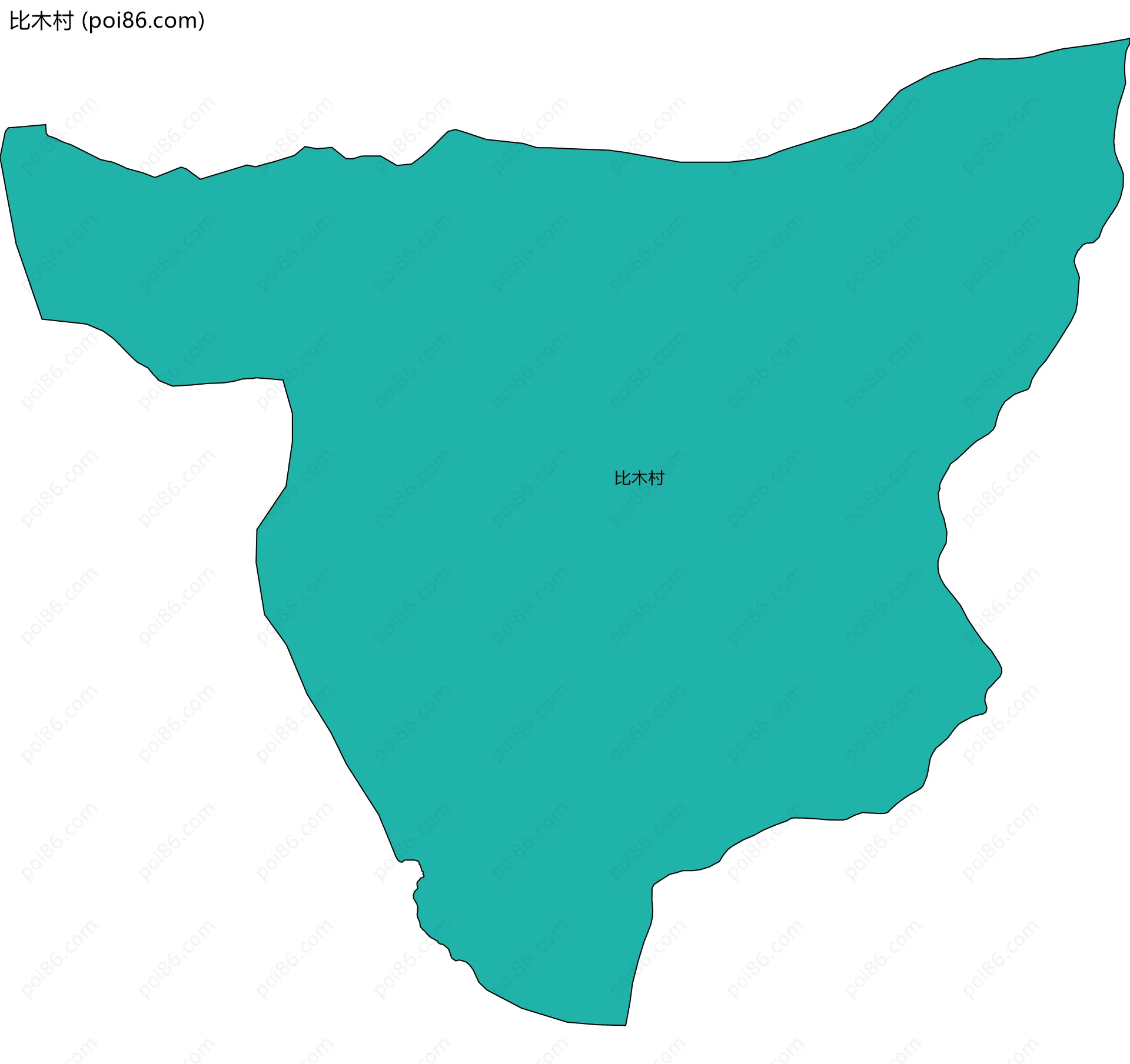 比木村边界地图