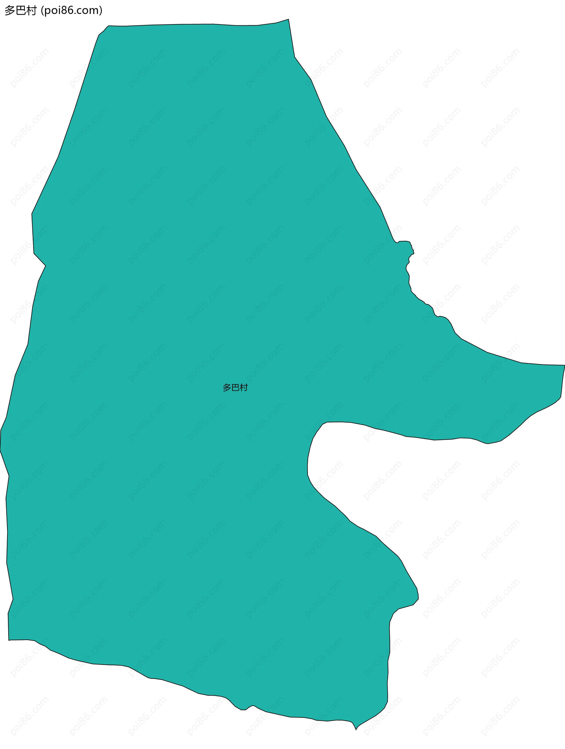 多巴村边界地图