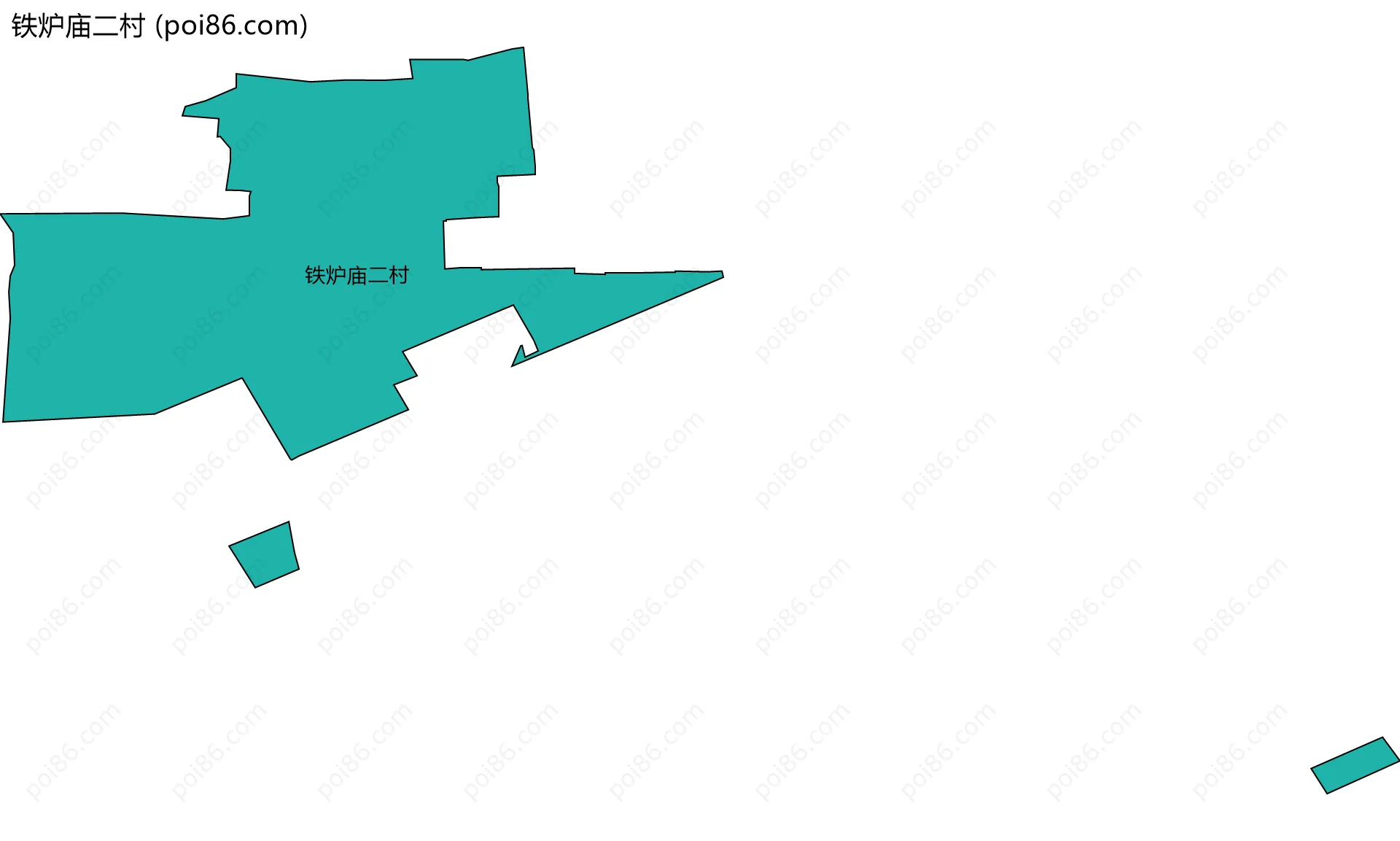 铁炉庙二村边界地图
