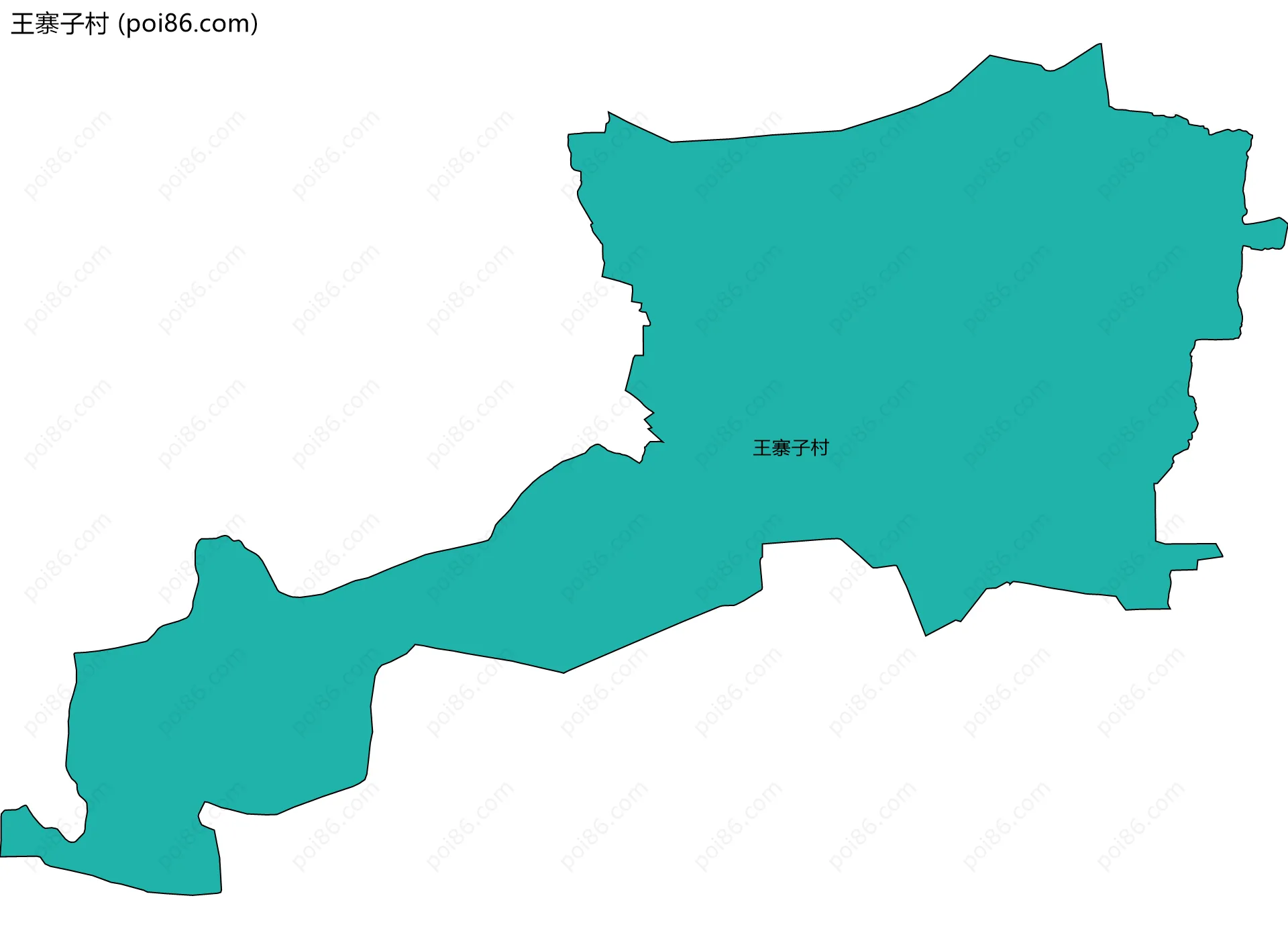 王寨子村边界地图
