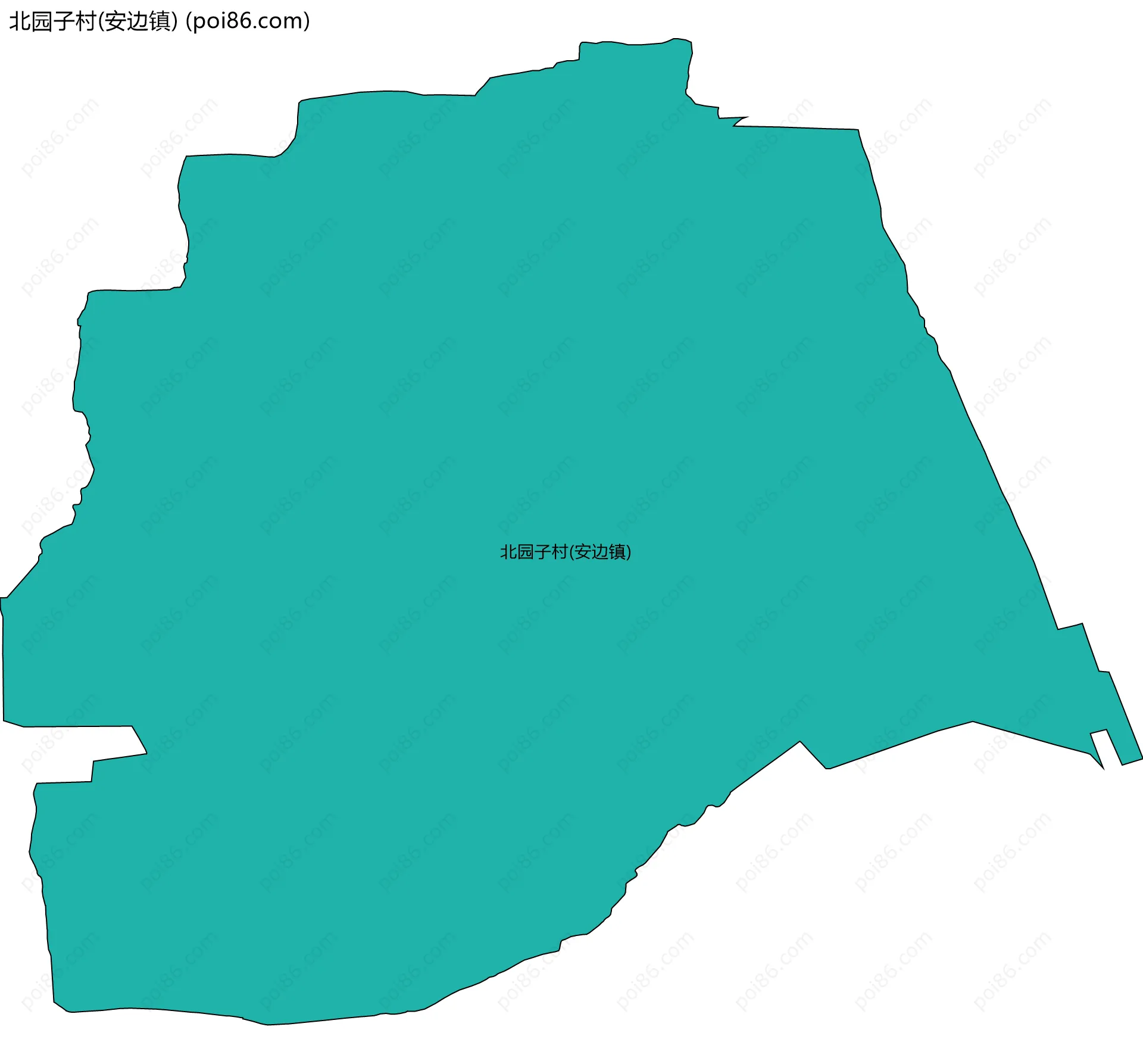 北园子村(安边镇)边界地图