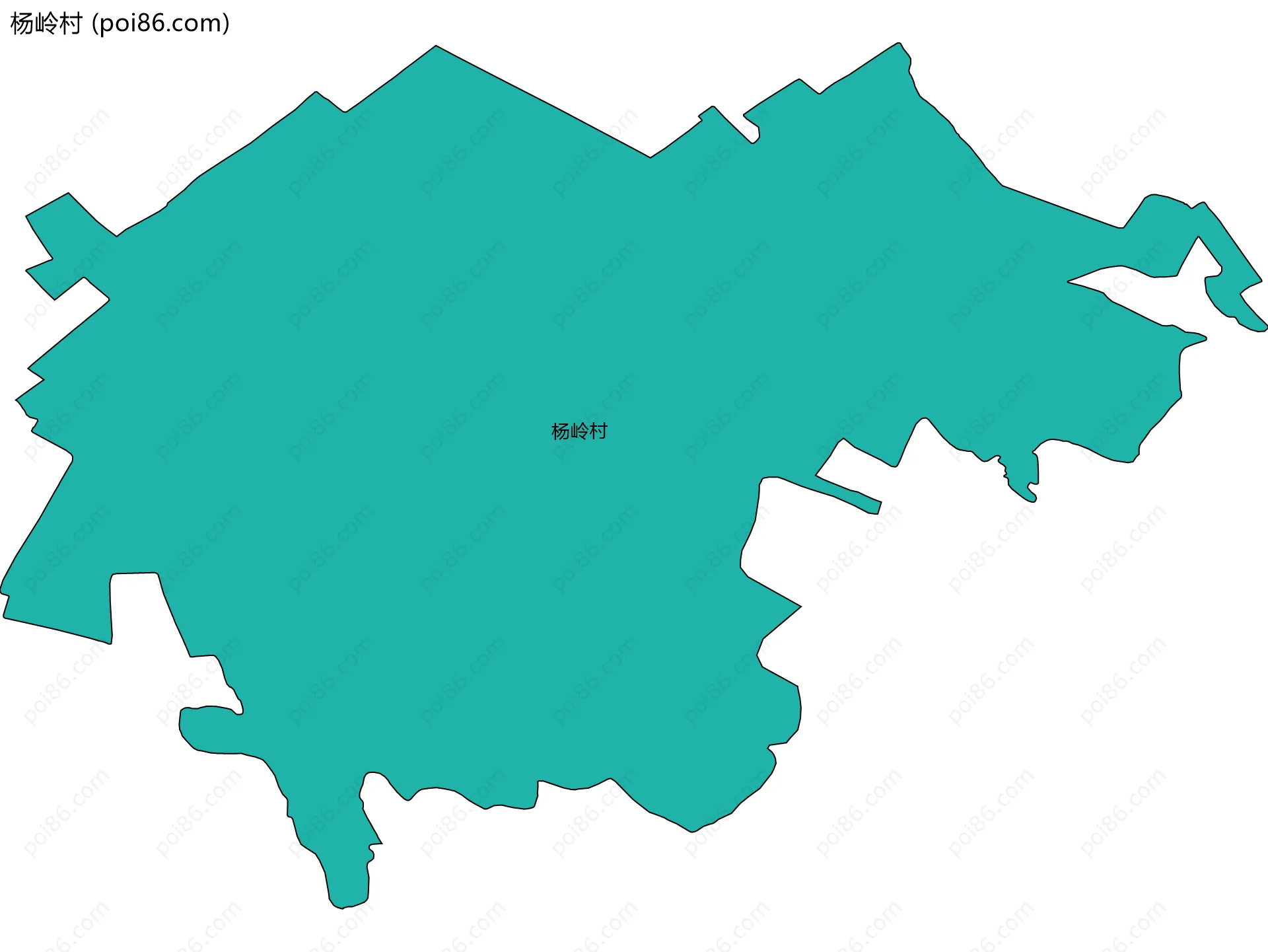 杨岭村边界地图