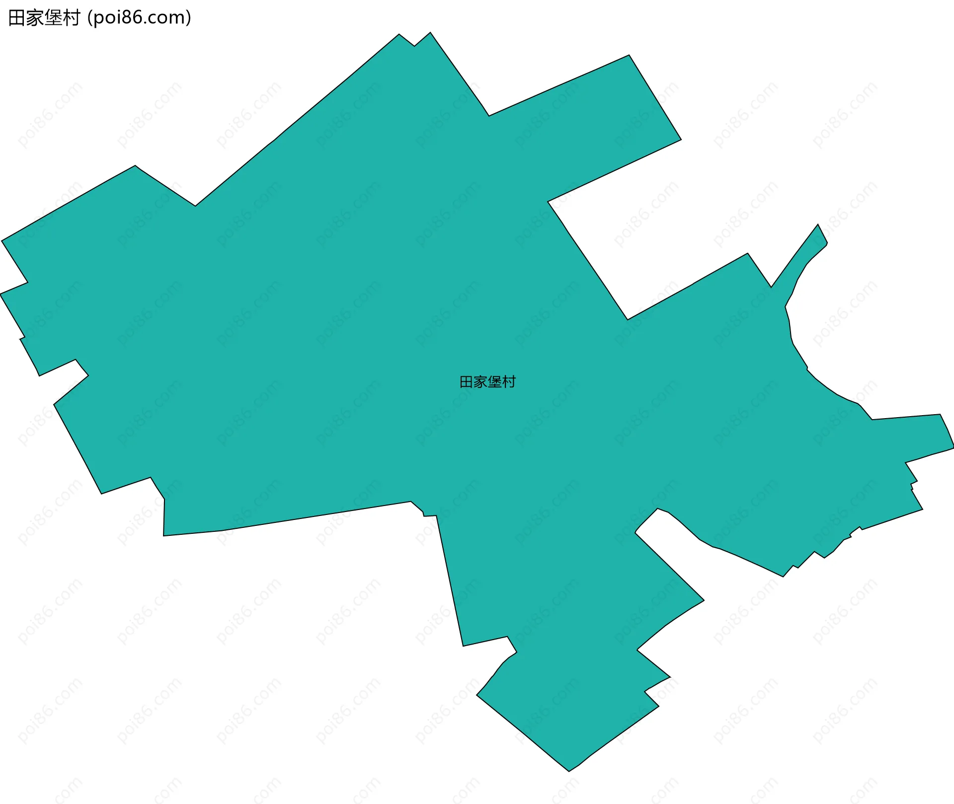 田家堡村边界地图