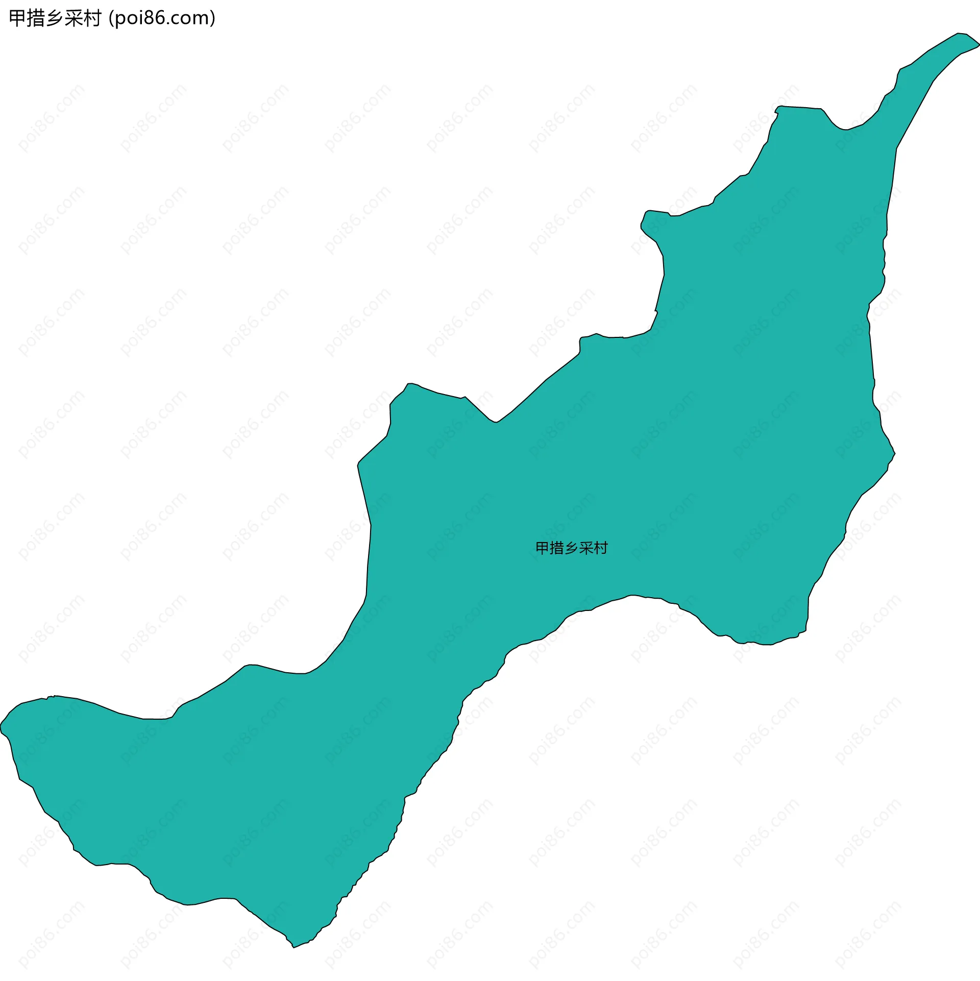 甲措乡采村边界地图