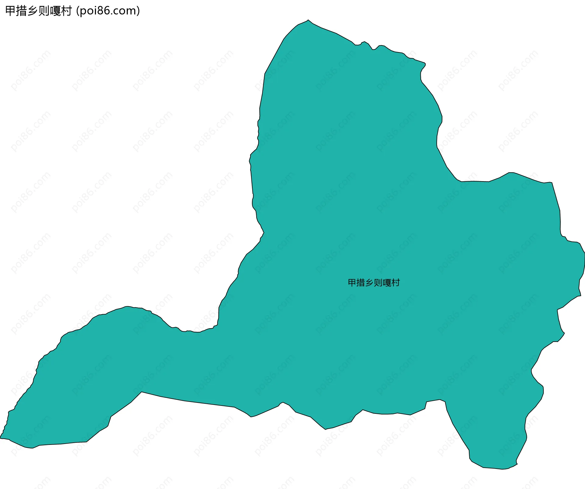 甲措乡则嘎村边界地图