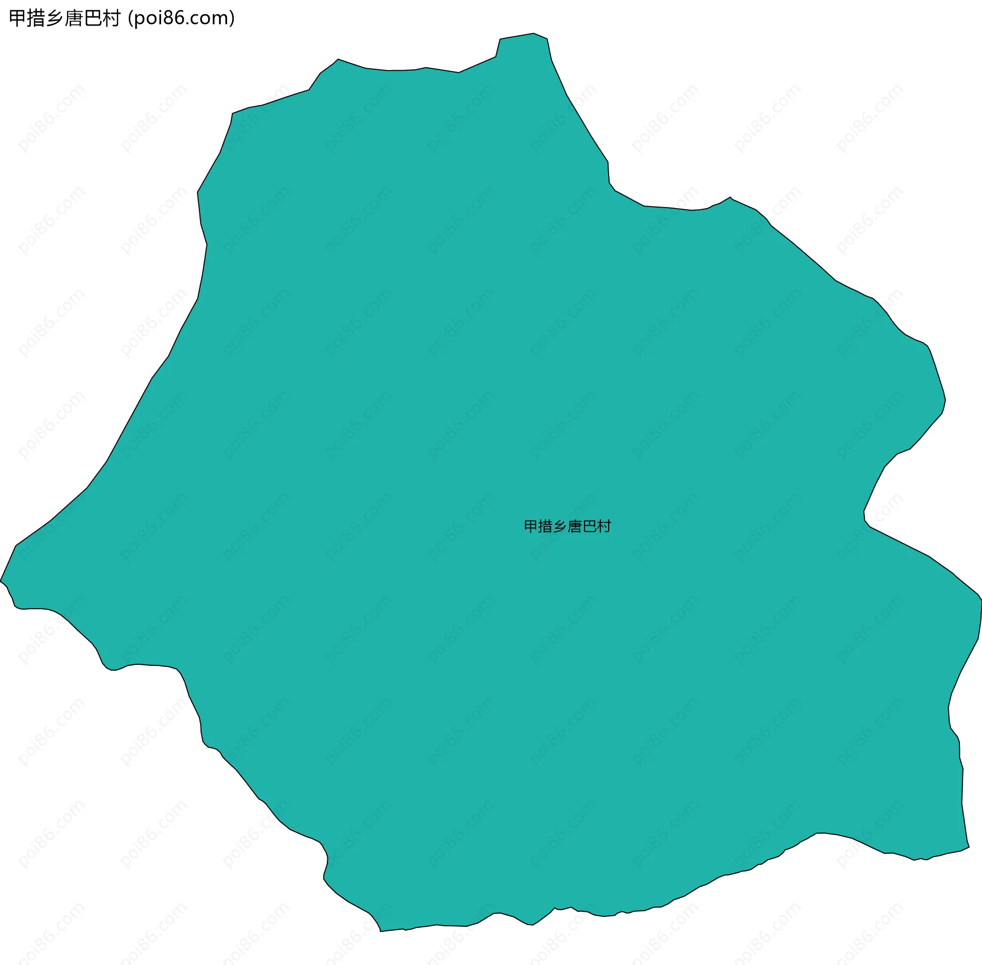 甲措乡唐巴村边界地图