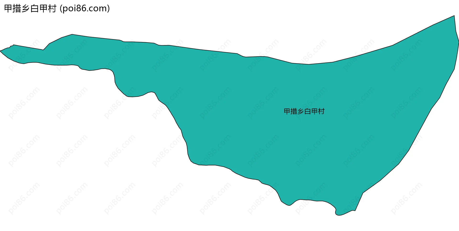 甲措乡白甲村边界地图