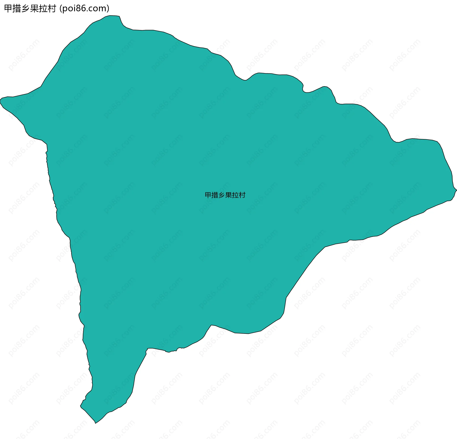 甲措乡果拉村边界地图
