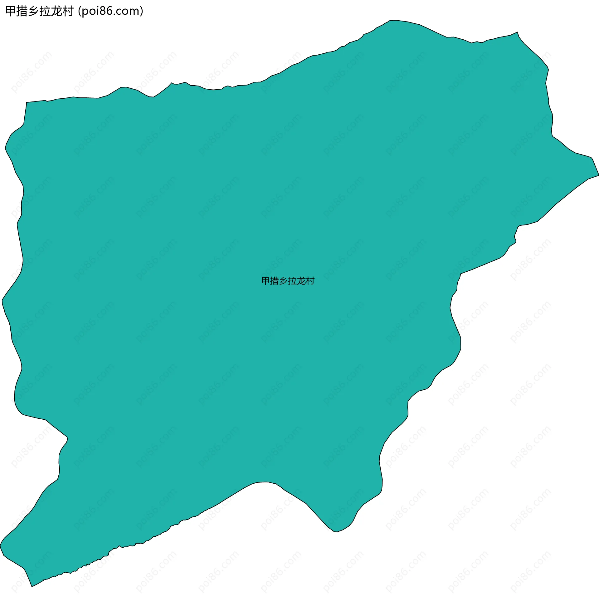 甲措乡拉龙村边界地图