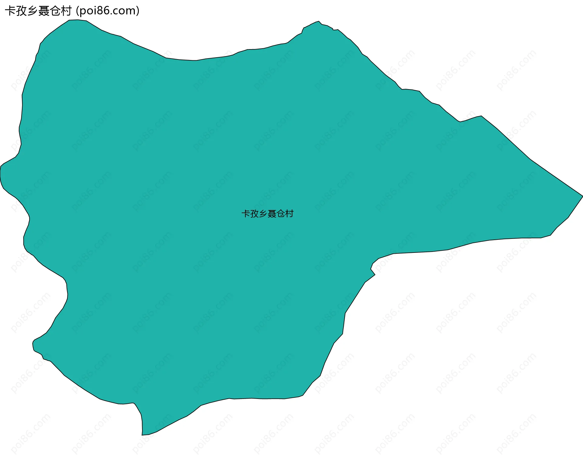 卡孜乡聂仓村边界地图