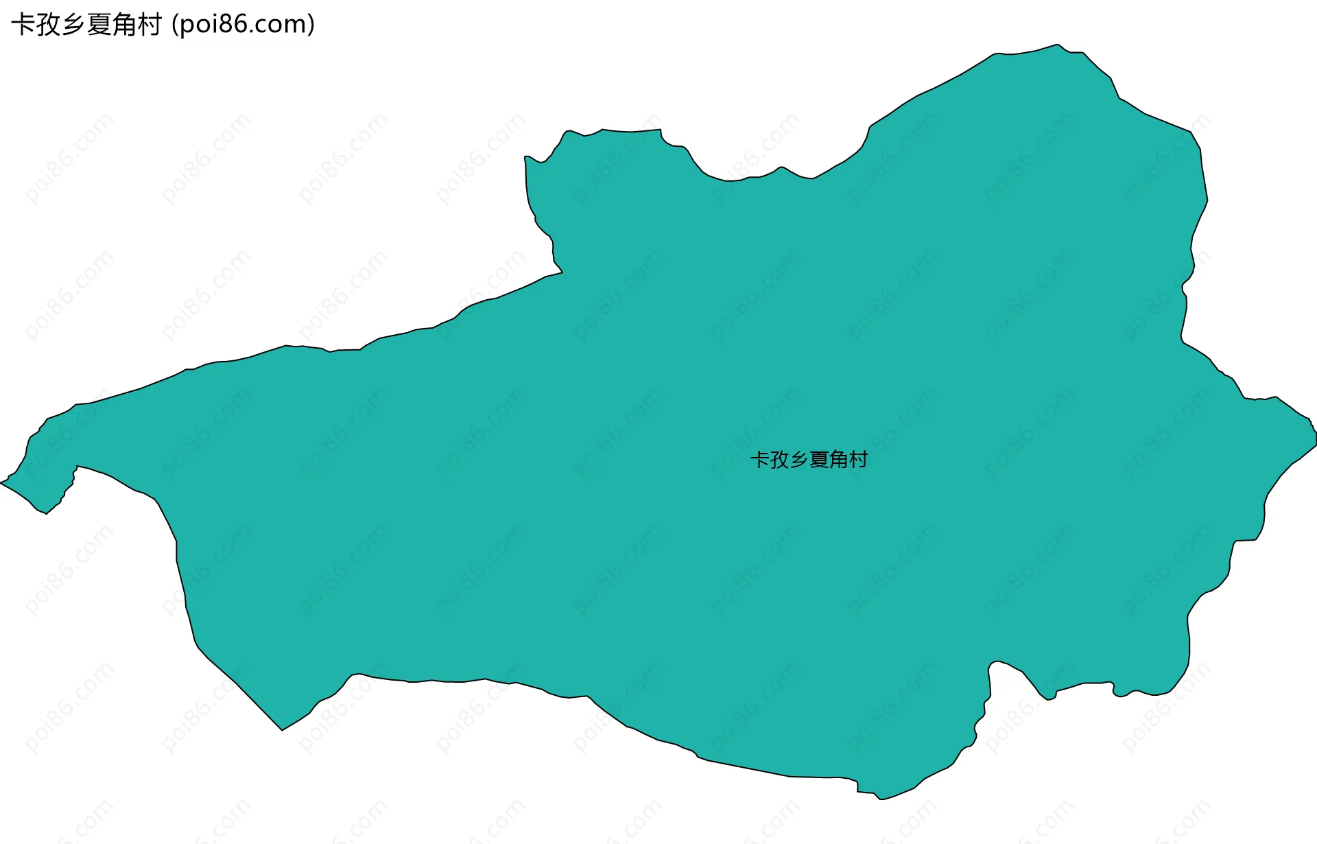 卡孜乡夏角村边界地图