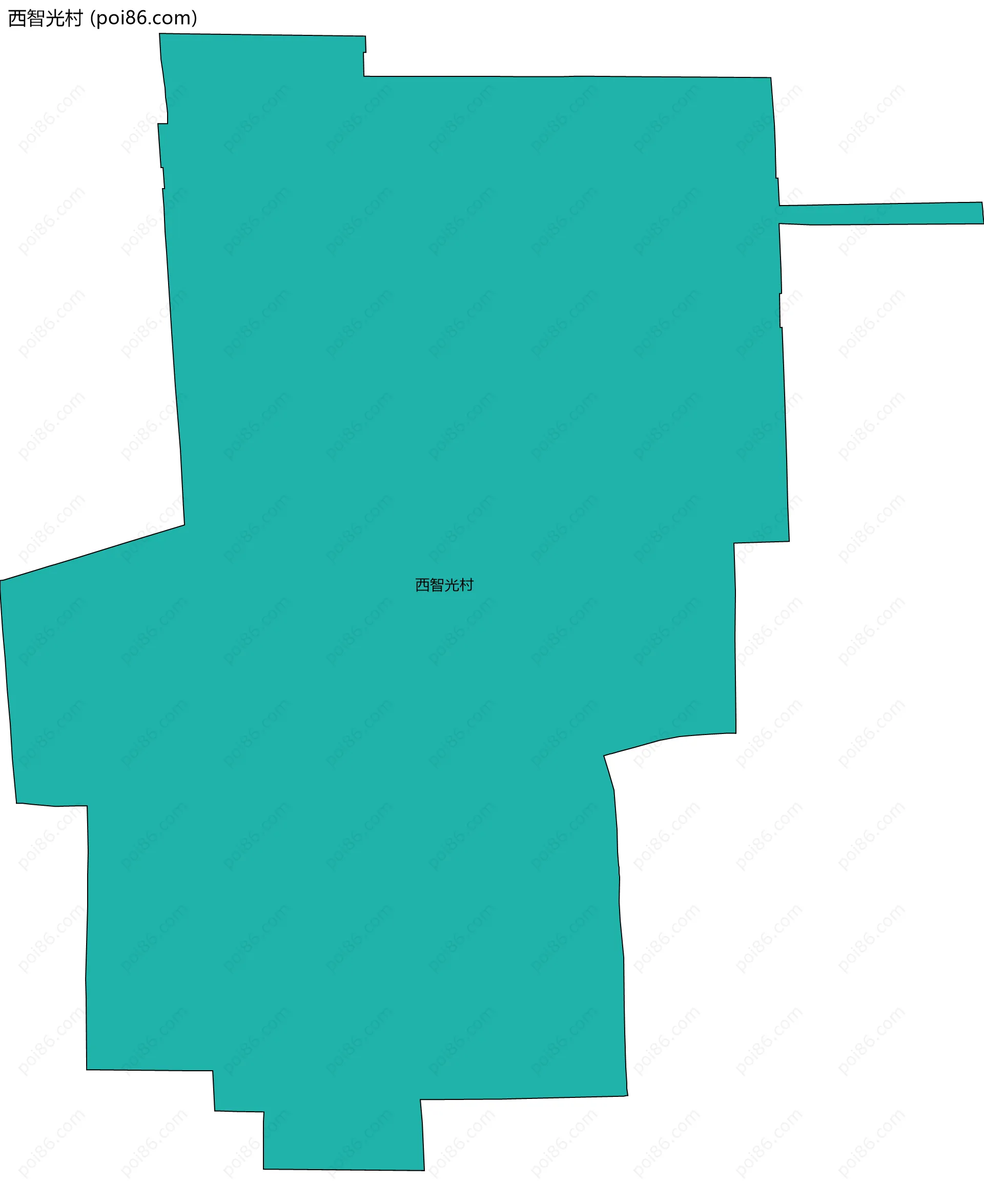 西智光村边界地图