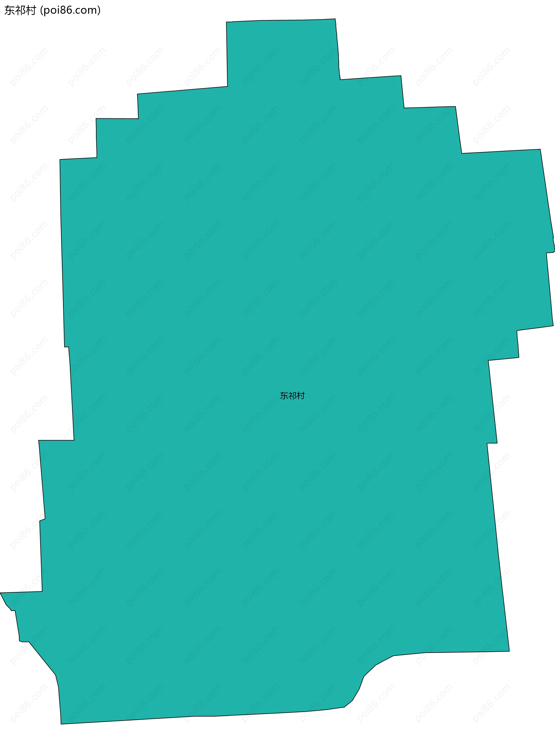 东祁村边界地图